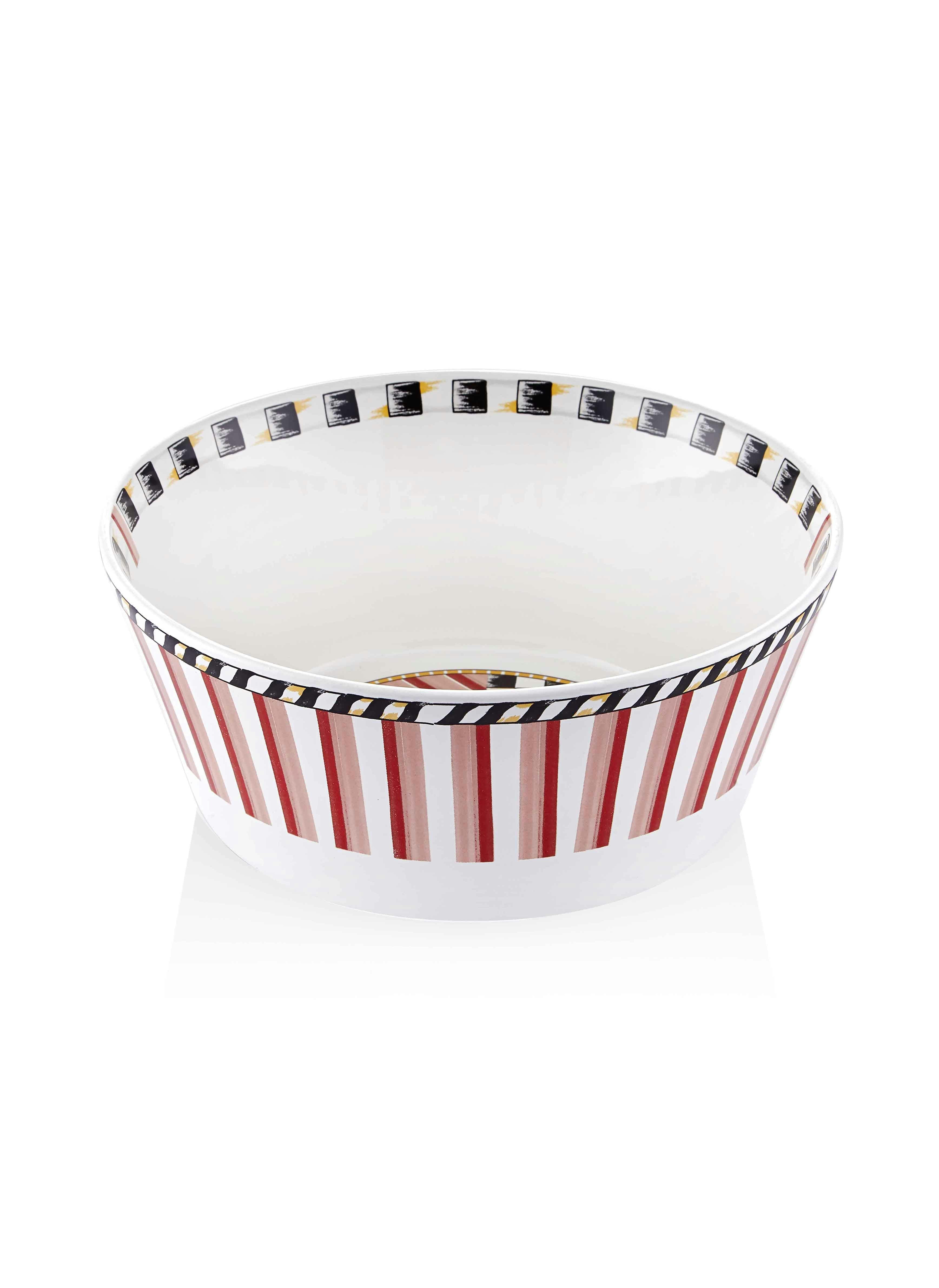 Rackhams Black/White Jardin Collection Salad Bowl