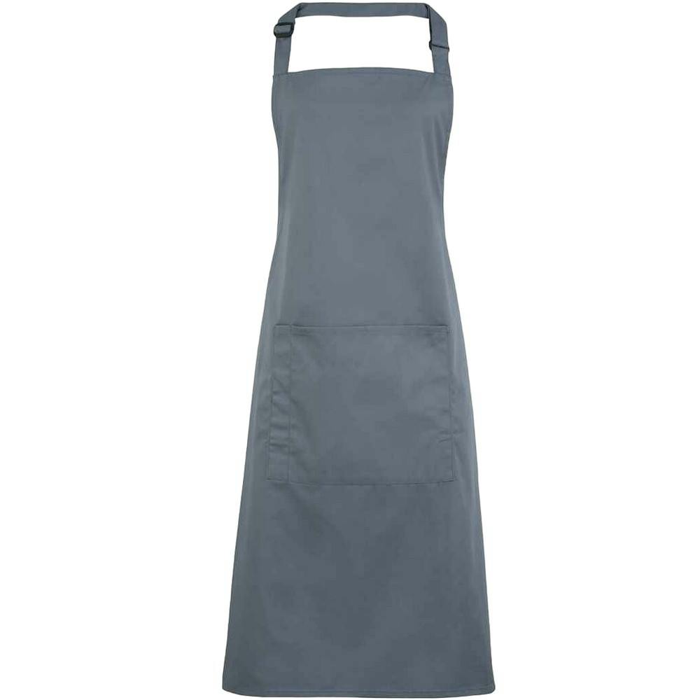 Premier (One Size, Steel) Unisex Adult Colours Pocket Full Apron - Image 3