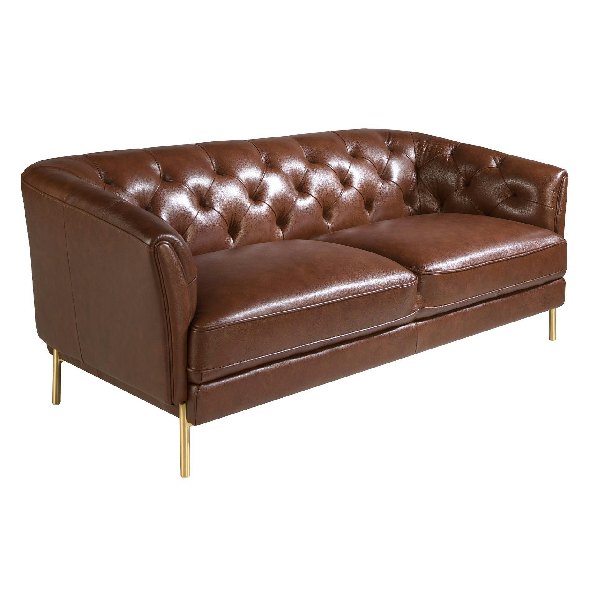 Angel Cerdá Brown Chester Sofa In Cognac Leather 6139/6140 - 2