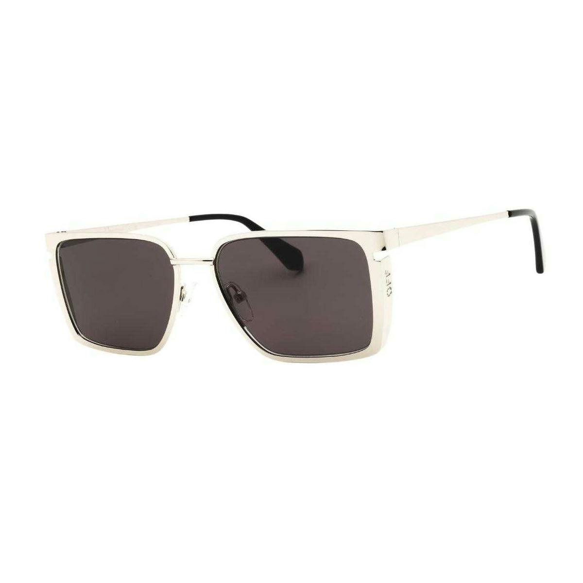 Off-White Unisex White/Silver Off- Off Adult Yoder Sunglasses - Silver/Dark Grey - One Size - 100% Mixed