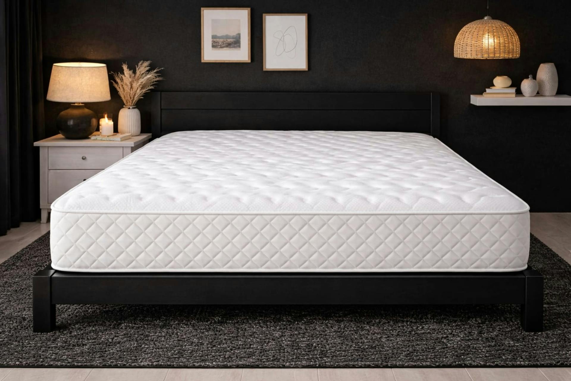 Rackhams Luxury Damask Memory Foam Sprung Mattress - 10 Inch - King