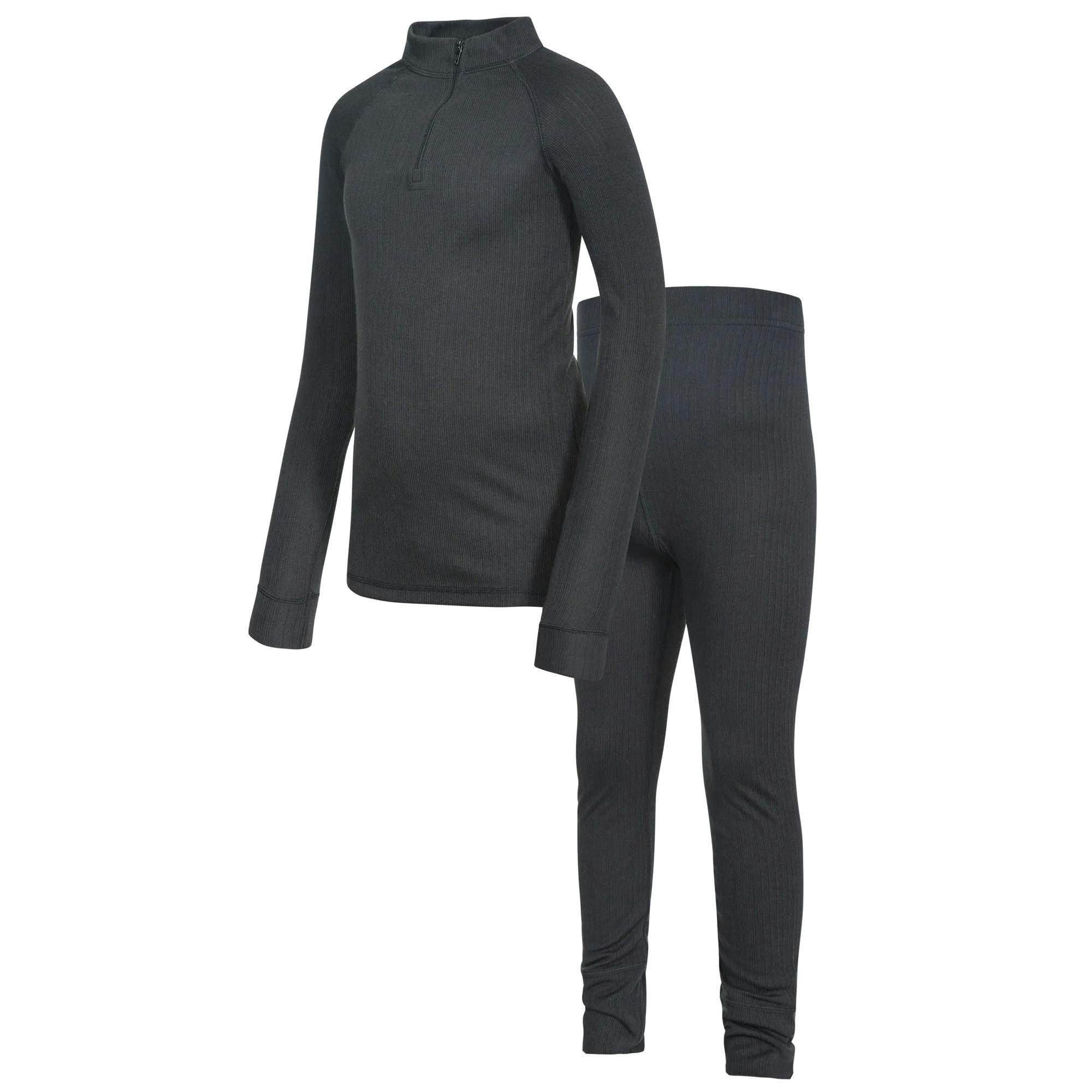 Trespass Unisex Black Unite360 Thermal Base Layers Set In | Size: 7-8 Years - Image 2