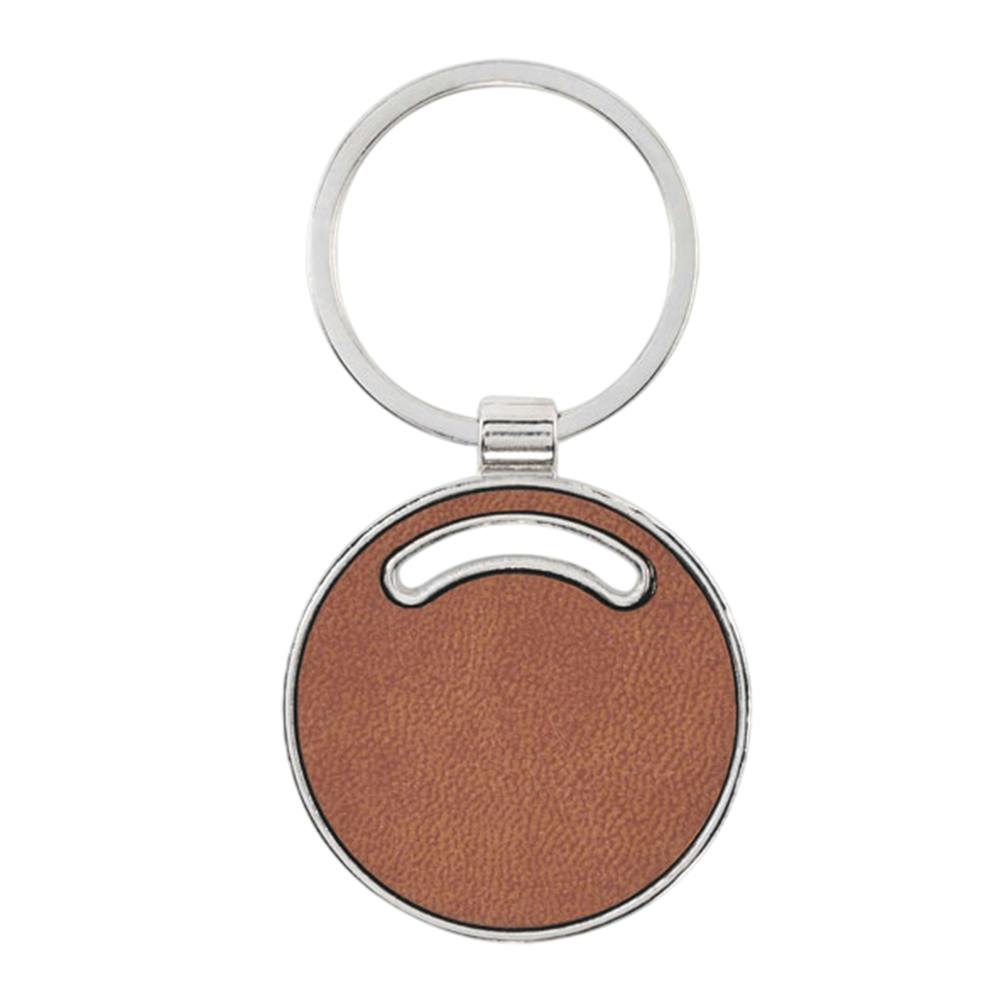 Midocean Brown Lircle Round Keyring - One Size