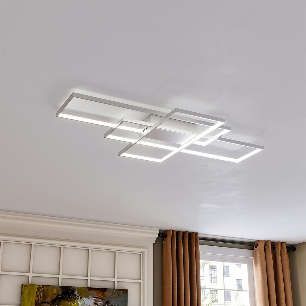 Rackhams Light Modern Rectangular Led Ceiling Non-Dimmable 89W/113W - 89W