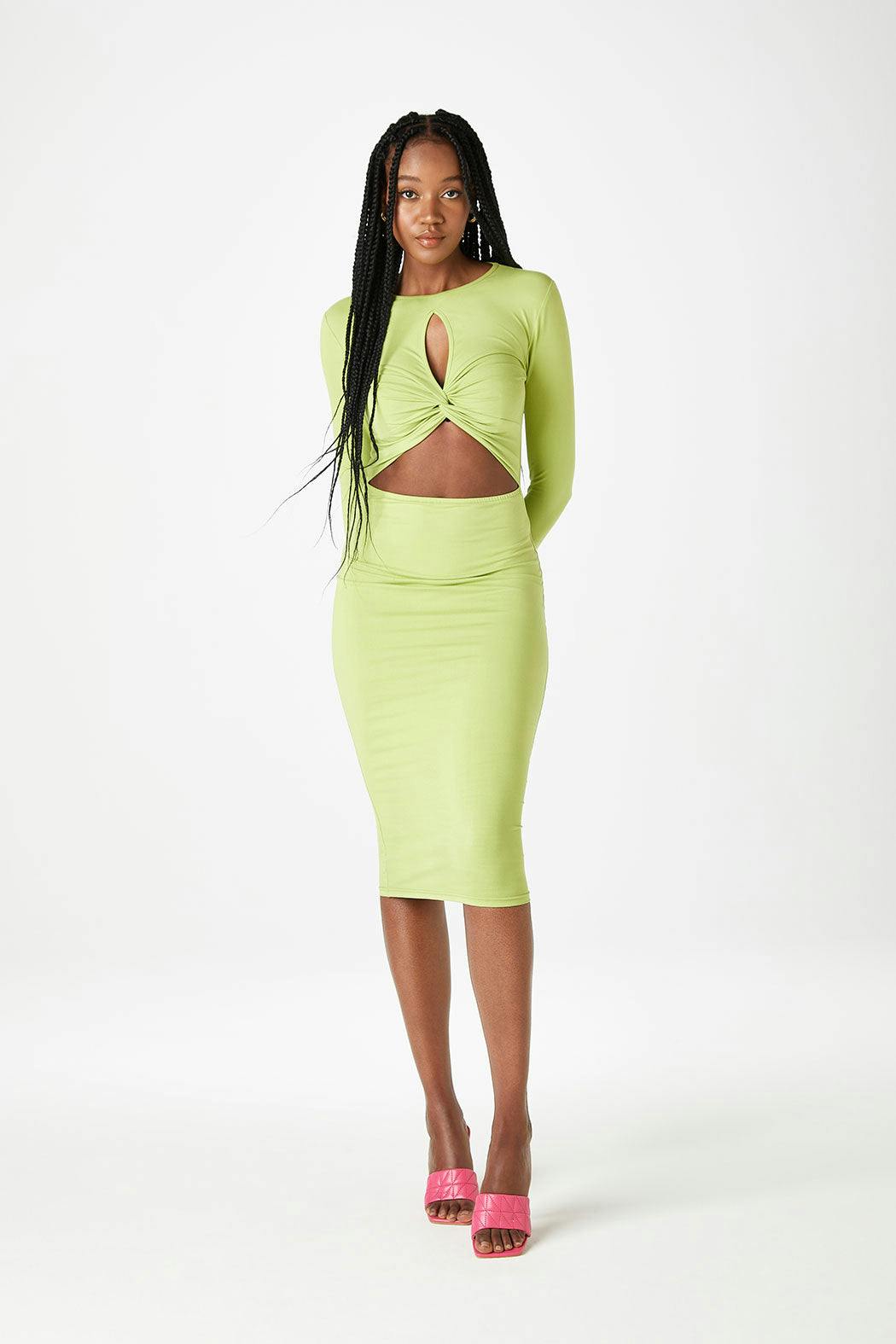 Urban Bliss Bali Twist Cut Out Midi Dress - 10