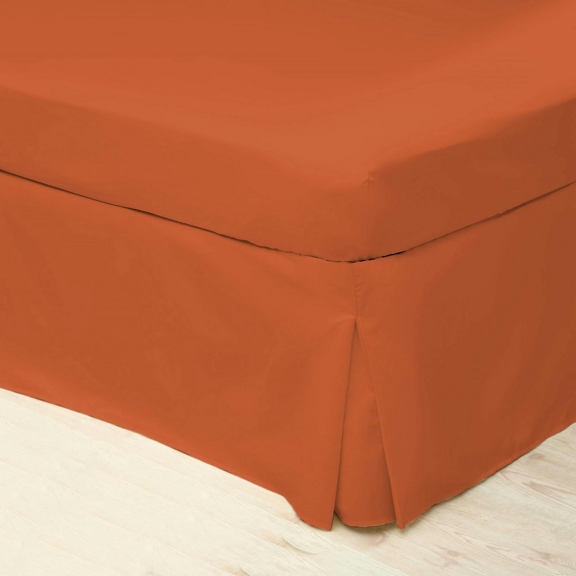 Belledorm Easycare Percale Platform Valance - Terracotta - Kingsize - Terracotta - 50% Cotton/50% Polyester