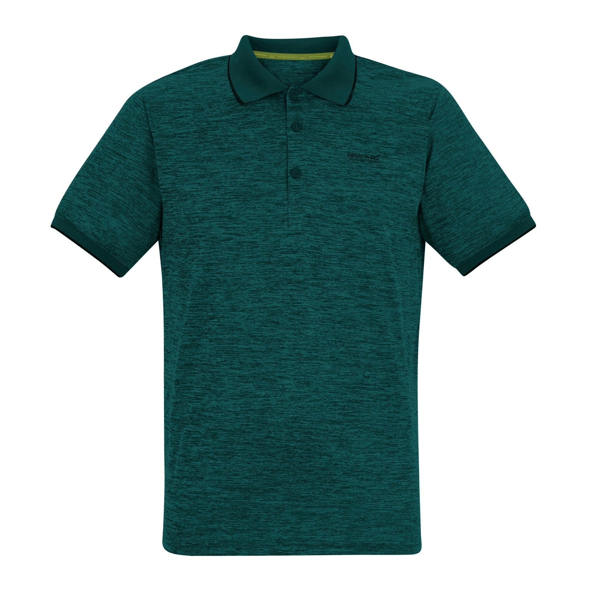 Regatta Men's Green Remex Ii Jersey Polo Shirt - Mediterranean - M - Mediterranean - 100% Polyester
