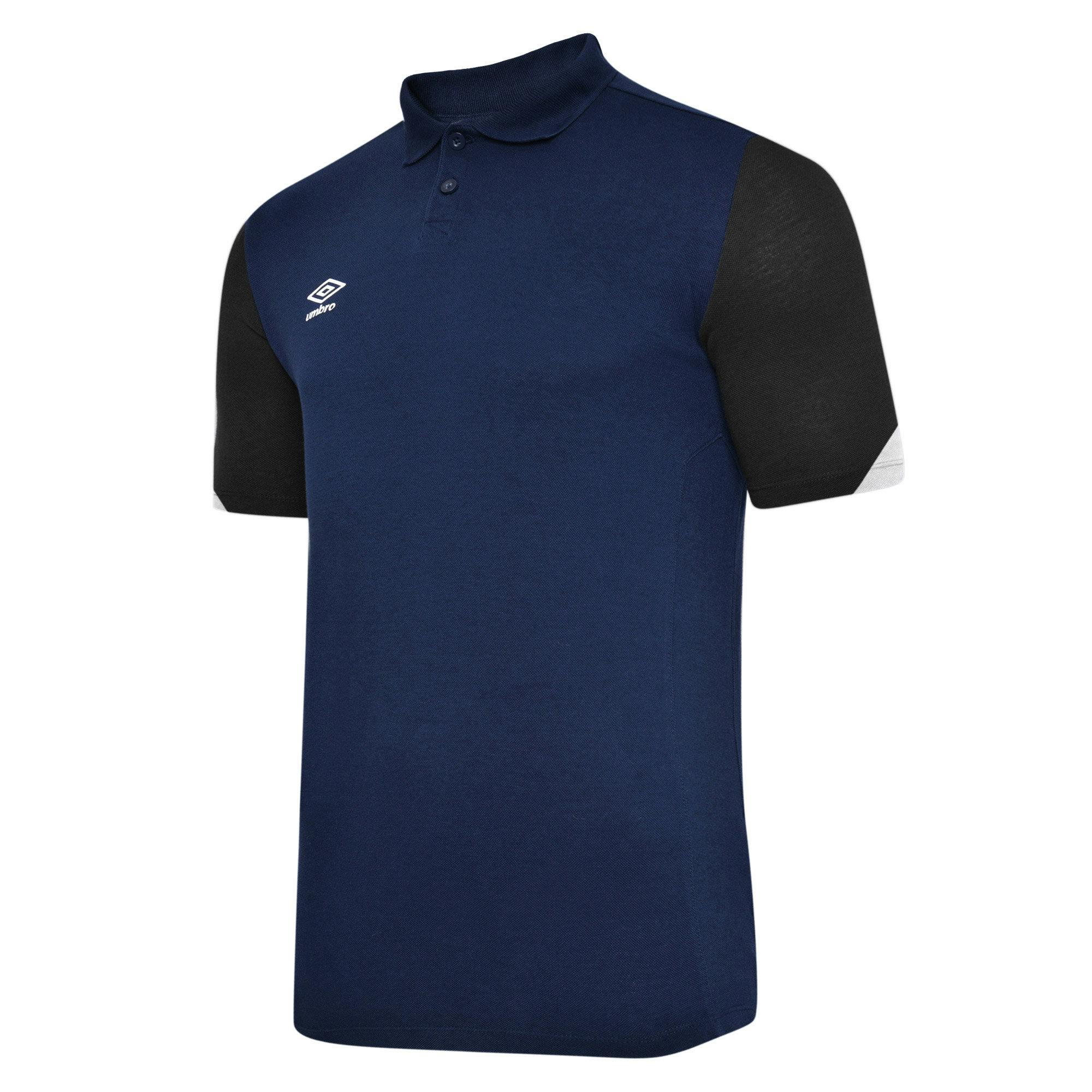 Umbro Men's Dark/White Total Training Polo Shirt - Navy/ Navy/ - Xxl - Navy/ Navy/ - 100% Polyester