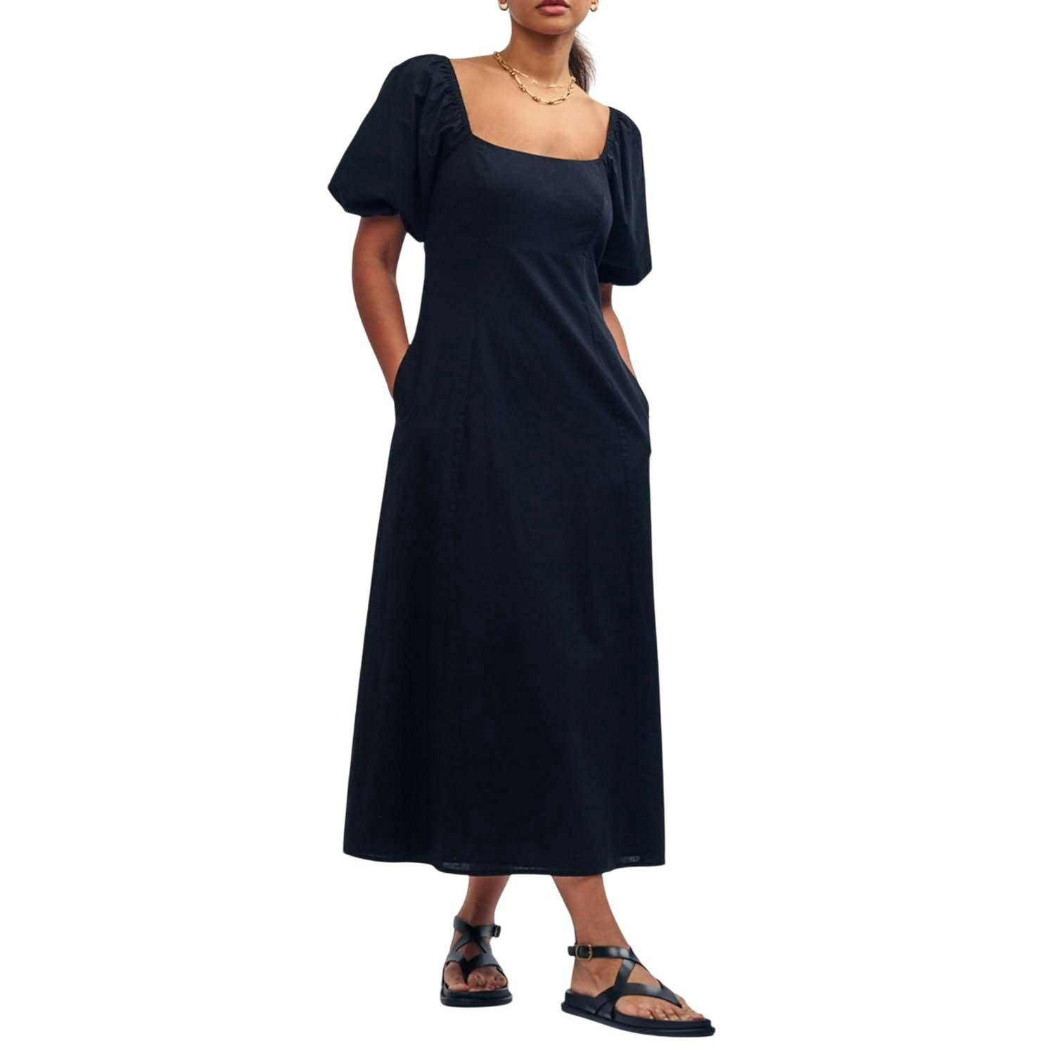 Nobody's Child Women's Black Talitha Midi Dress - 6 Uk - 100% Mixed