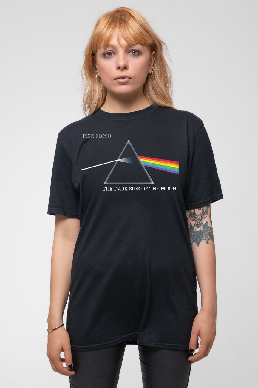 Paradiso Clothing Unisex Pink/Dark Floyd Side Of The Moon Courier T Shirt - S