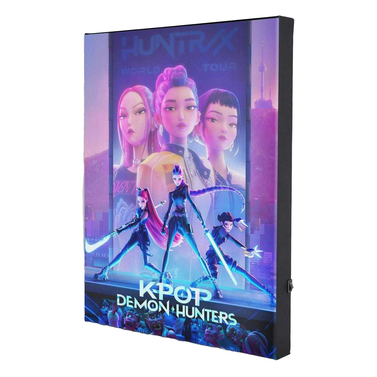 K-Pop Demon Hunters Light Huntrix Up Canvas Print - Multicoloured - 41Cm X 31Cm - Multicoloured - 100% Mixed
