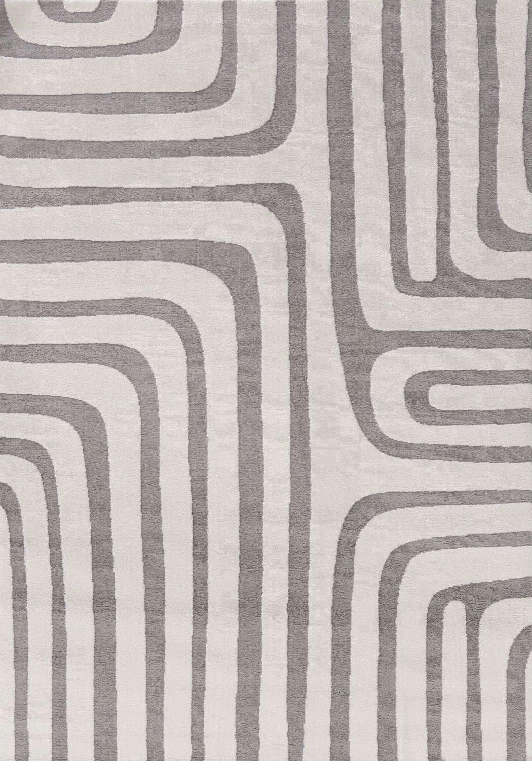 The Rugs Grey Loft Geometric Rug - 120X170 Cm