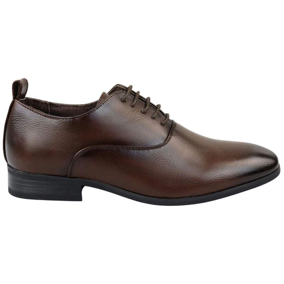 Dolcetto Men's Brown Lace Up Derby Oxford Shoes - Uk 11