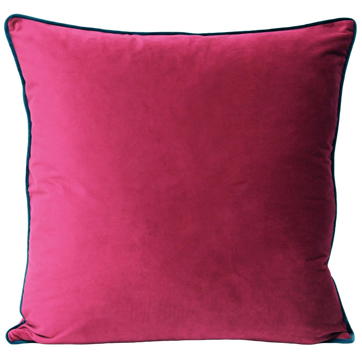 Riva Home Meridian Cushion Cover - Raspberry/Teal - 55 X 55Cm - Raspberry/Teal - 100% Polyester