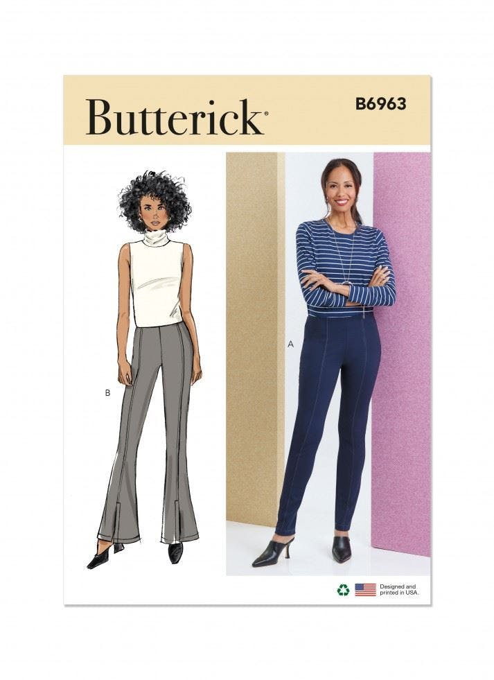 Butterick Women's Sewing Pattern 6963, Trousers For D5 (4-6-8-10-12) - Easy - P5 (12-14-16-18-20)