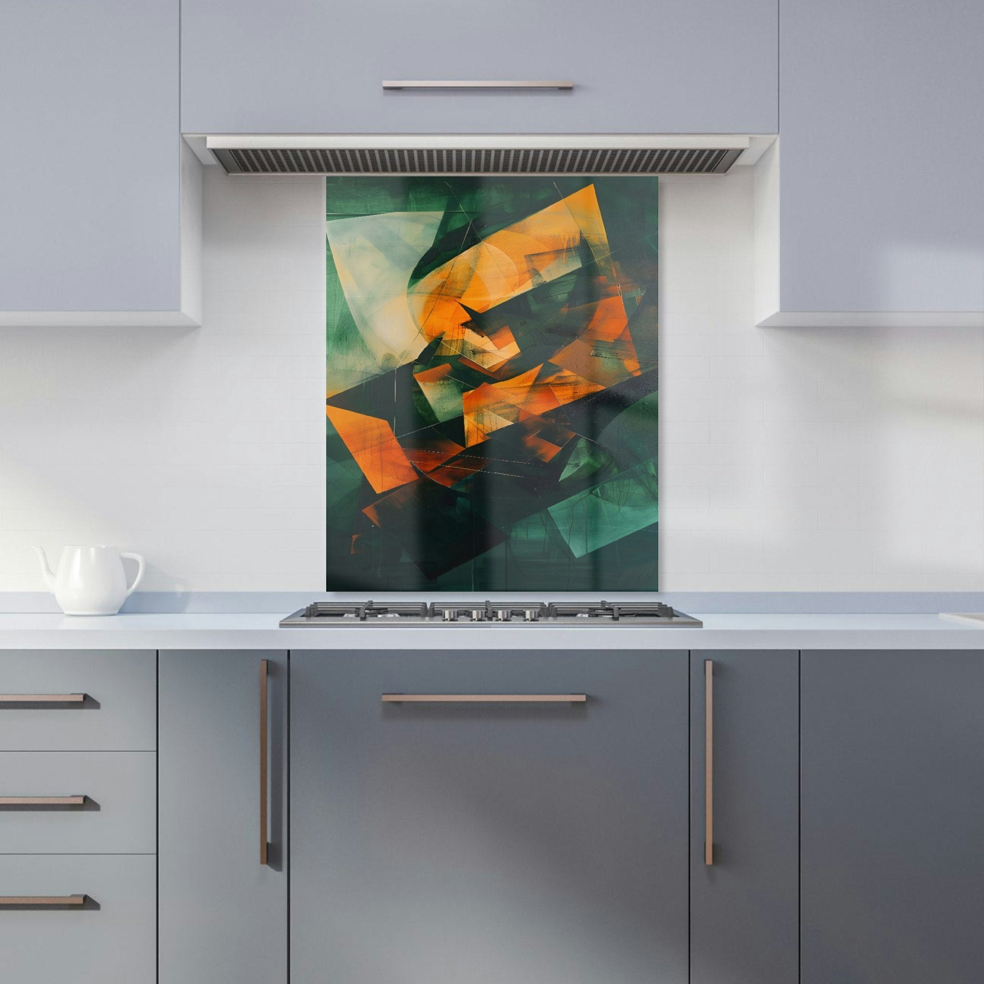 Rackhams - Designer Sharp Triangles Kitchen Splashback - W600mm X H750mm
