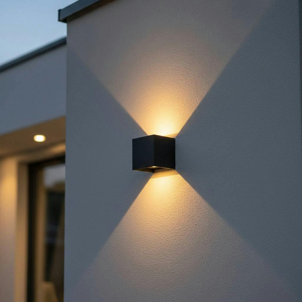 Rackhams Black/Light 6 Watt Led Up And Down Outdoor Wall