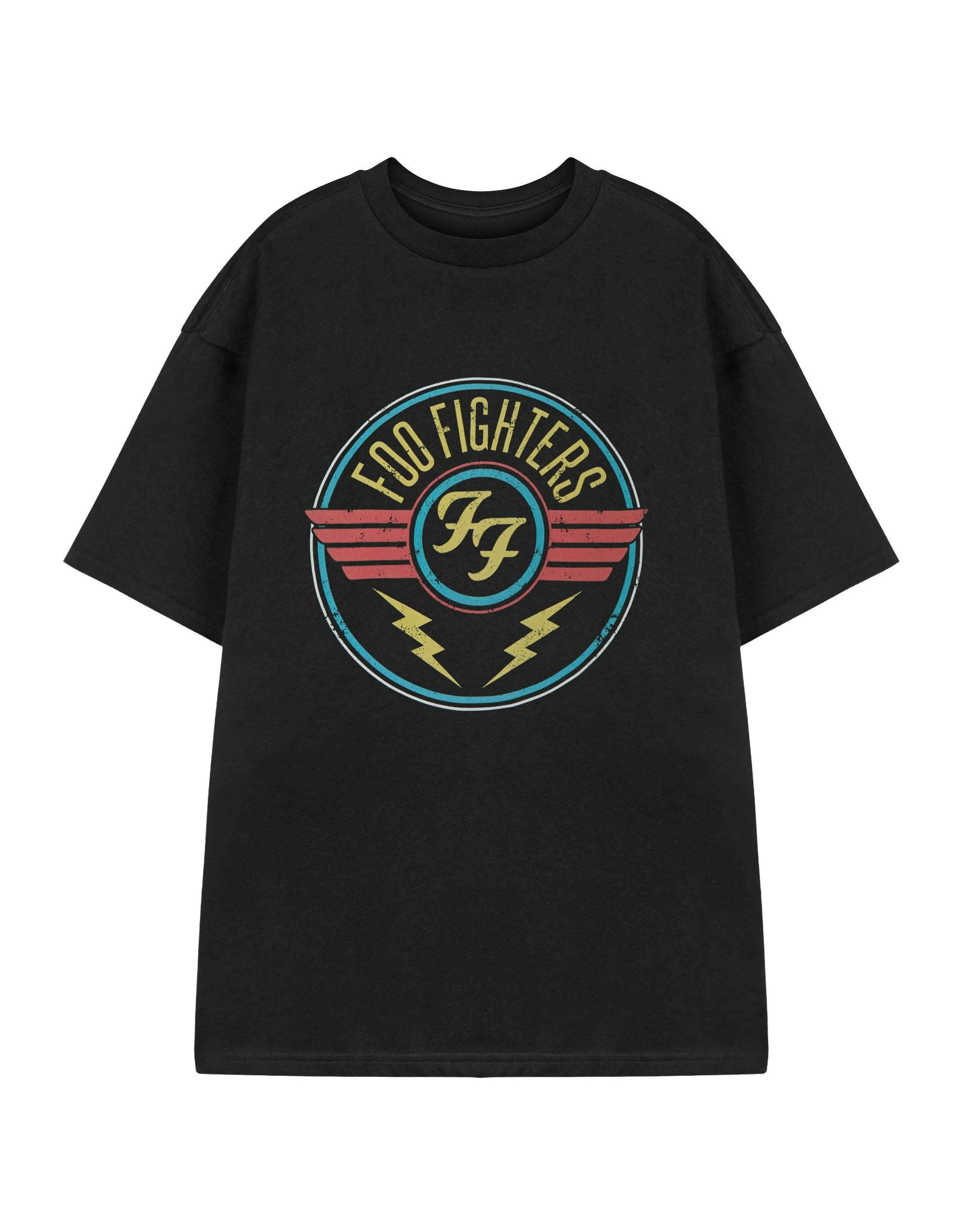 Vanilla Underground Men's Black Foo Fighters Lightning Short Sleeved T-Shirt - XXX-Large