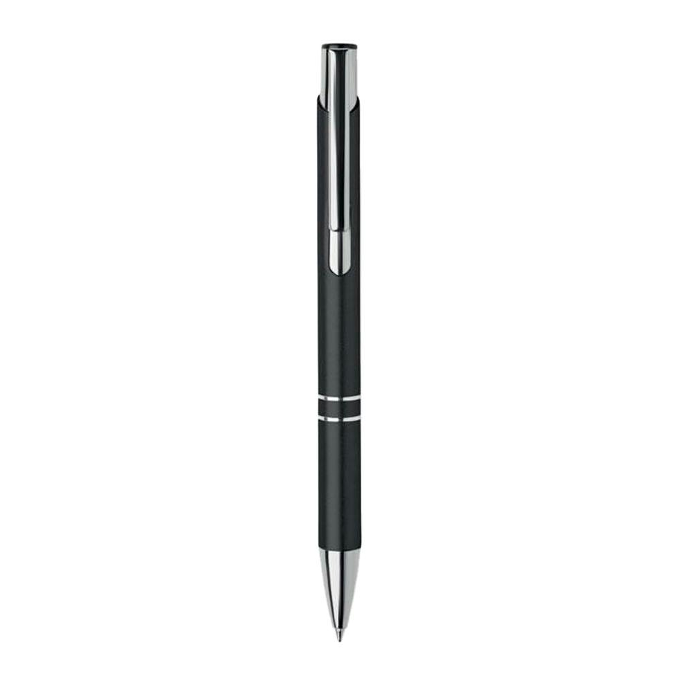 Rackhams Black Bern Ra Recycled Aluminium Ballpoint Pen - 13.7Cm X 1Cm