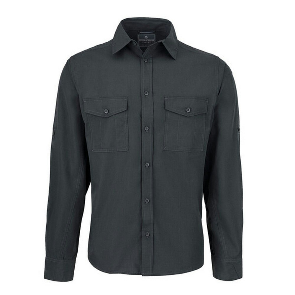 Craghoppers Men's Grey Expert Kiwi Shirt - Carbon - Carbon - Large