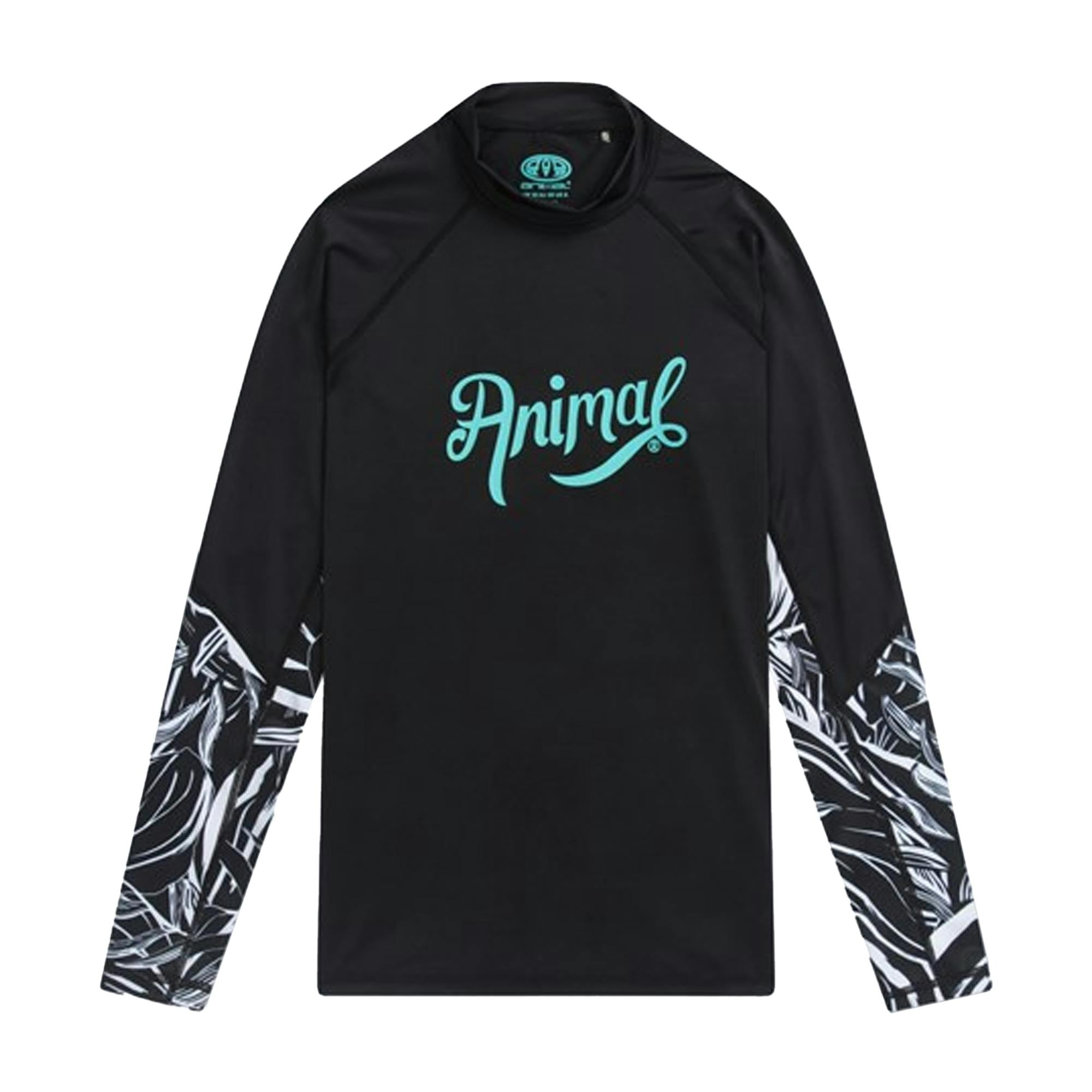 Animal Womens/Ladies Lillie Printed Rash Guard - Jet Black - Image 2