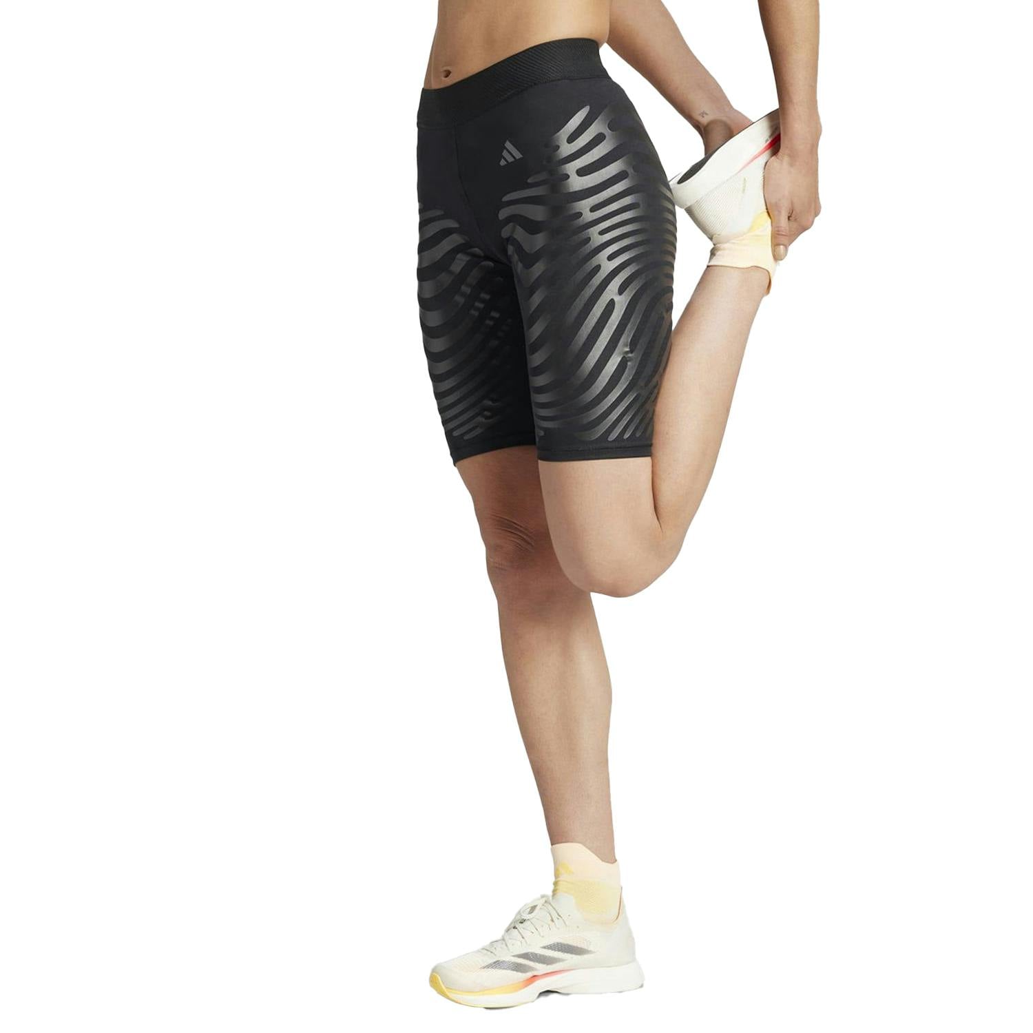 Adidas Women's Black Adizero Elasticated Running Shorts - 8 Uk S
