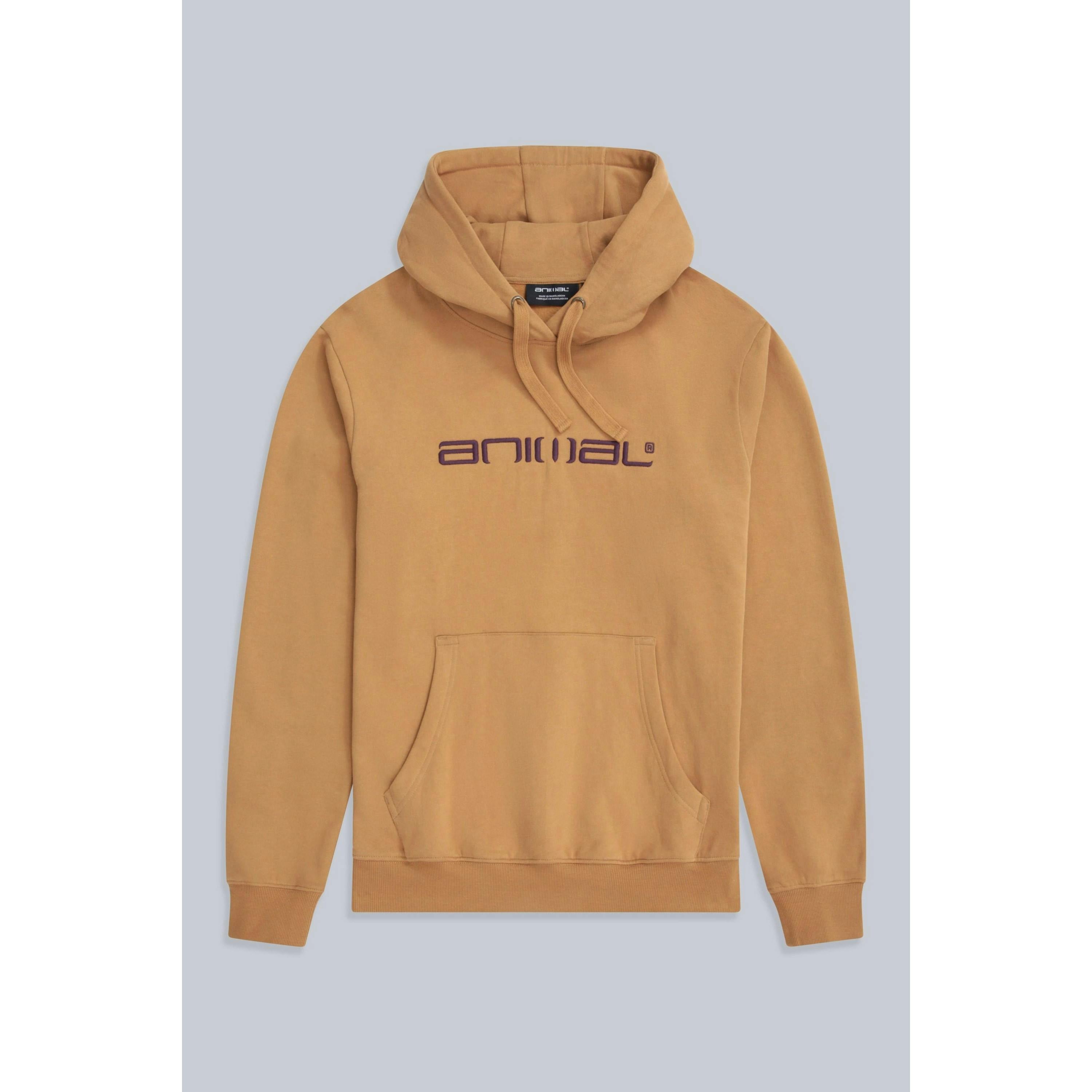 Animal Men's Yellow Driver Logo Organic Hoodie - Pale - Pale - Xs - 100% Organic Cotton