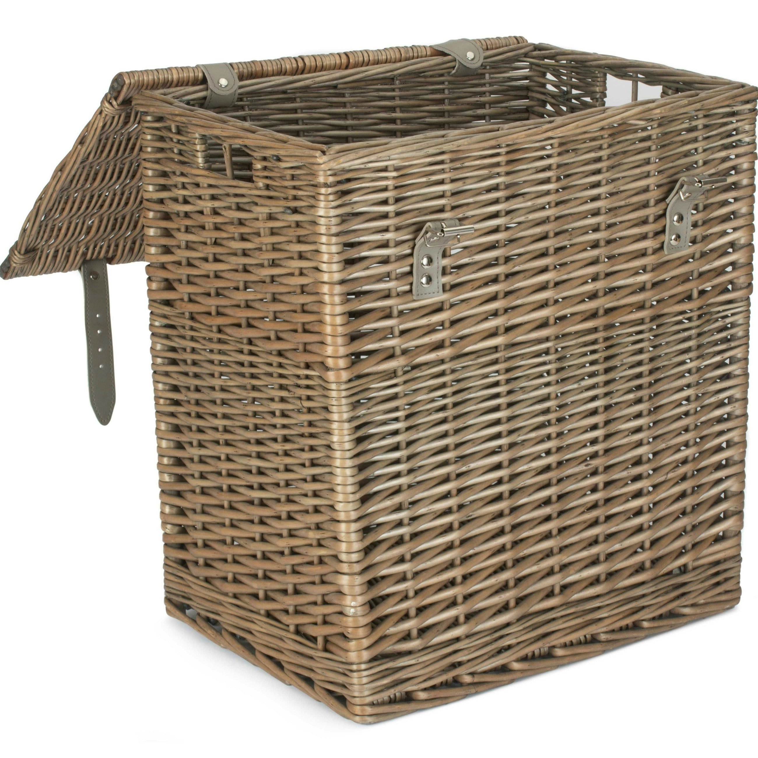Rackhams Red Antique Wash Vintner Storage Wicker Basket - Small
