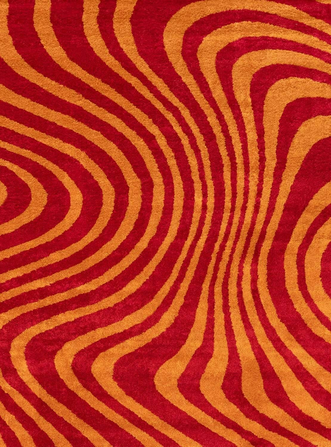 The Rugs Red/Orange Joli Striped & Rug - 200X290 Cm