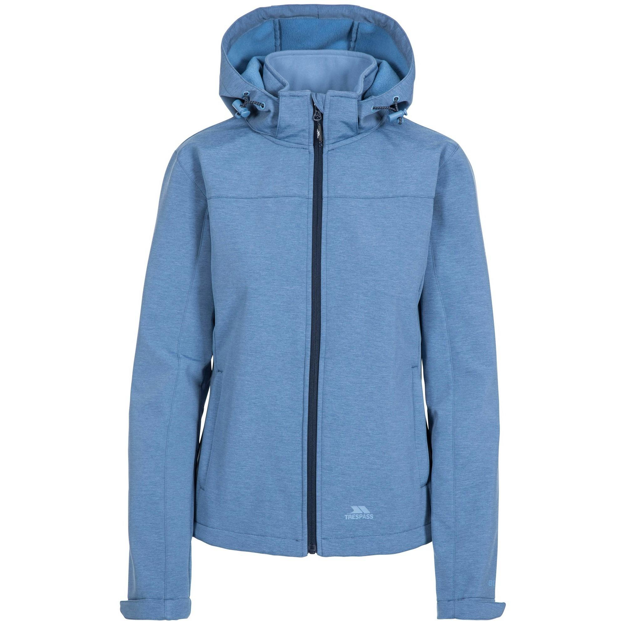 Trespass Women's Leah Waterproof Softshell Jacket in Blue | Size: 2XS - Image 3