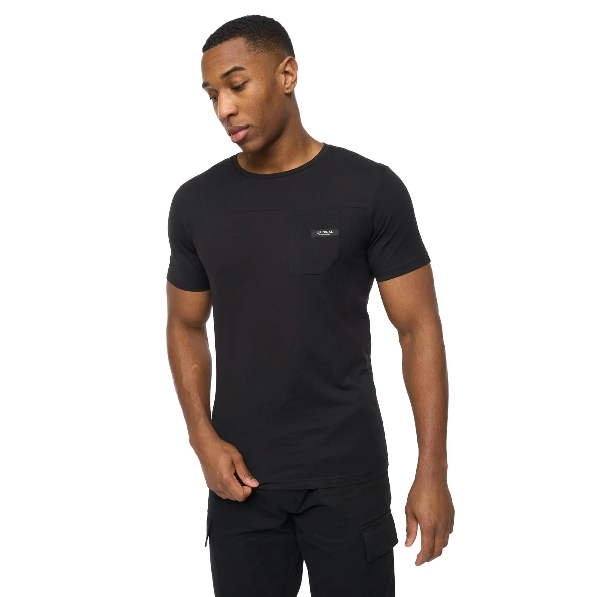 Crosshatch Men's Black Utilate T-Shirt - L - 100% Cotton