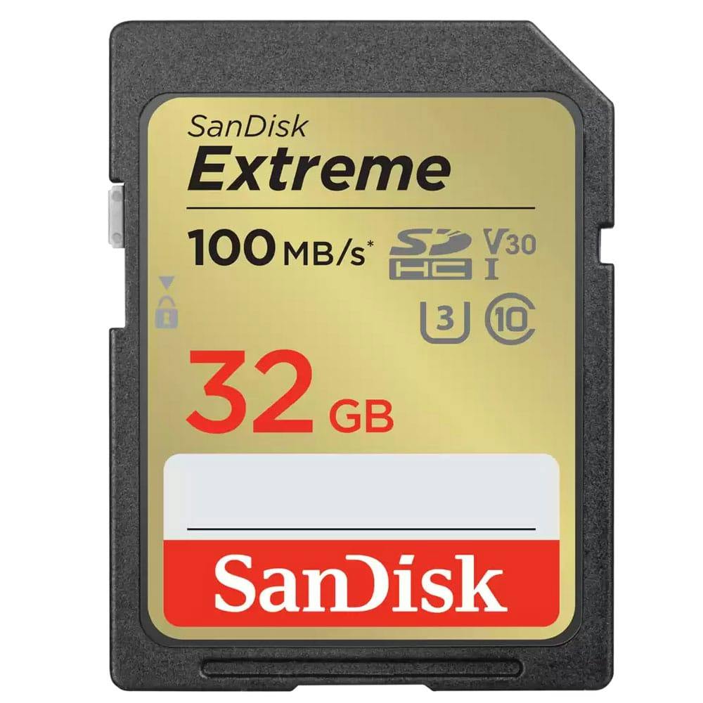 Sandisk Extreme Sdhc Card 100Mbs Uhsi U3 V30 32Gb