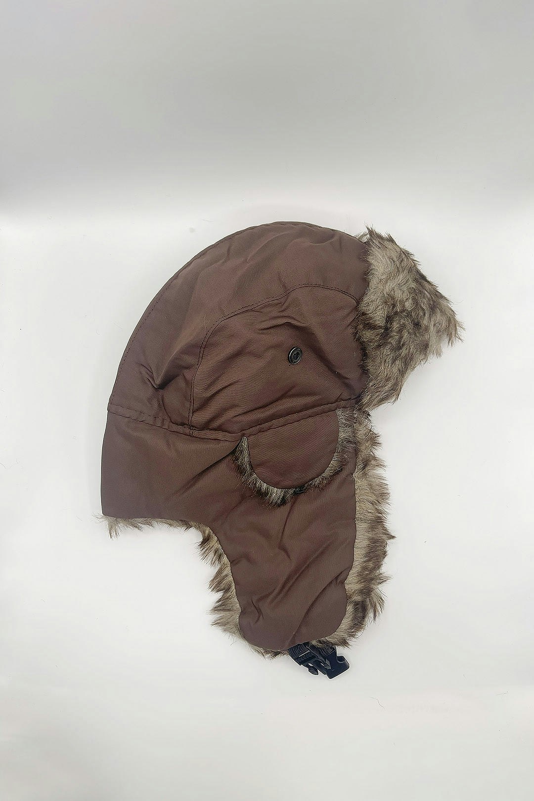 Svnx Brown Tapper Hat With Faux Fur Lining - One Size