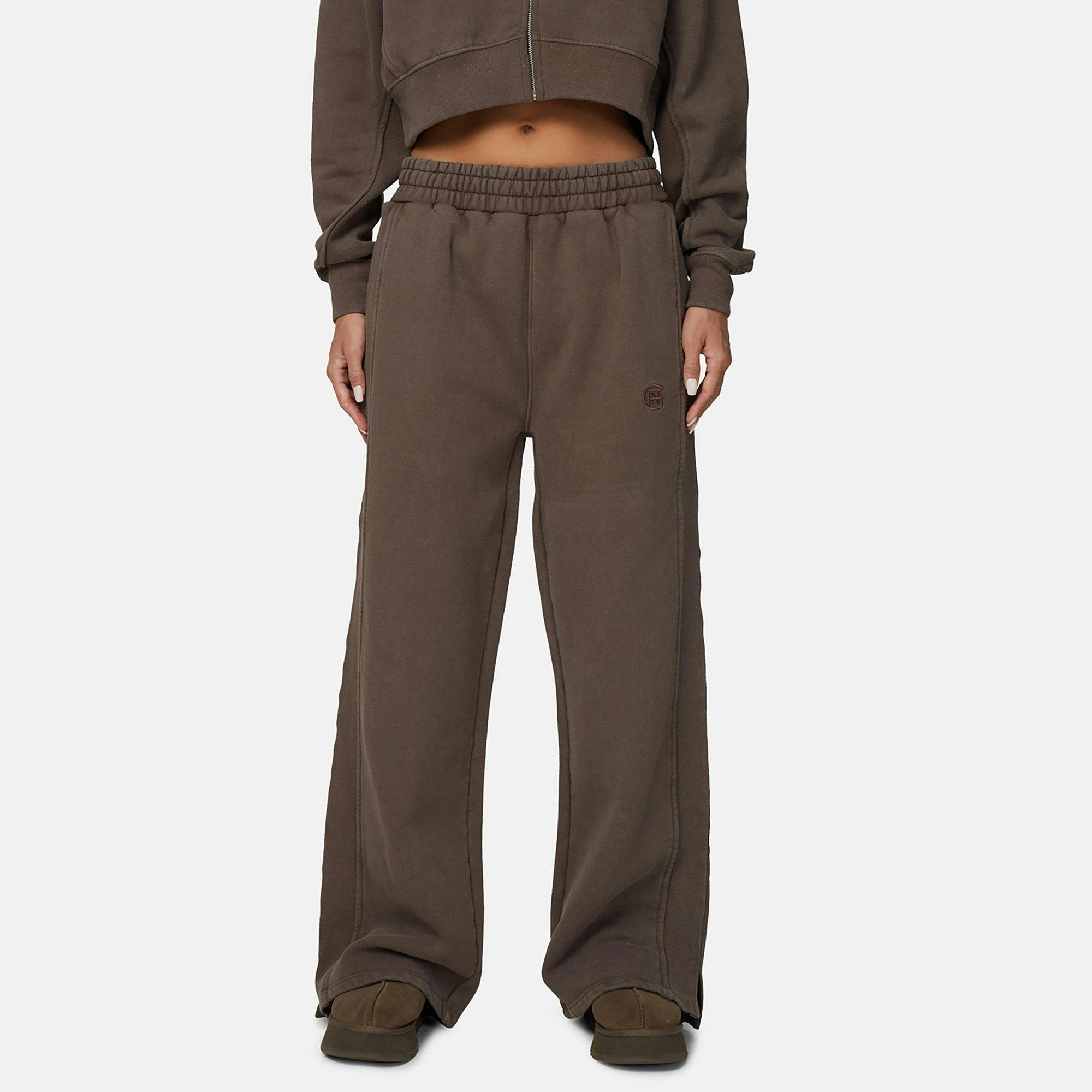 Good For Nothing Brown Baggy Split Hem Jogger - Xl