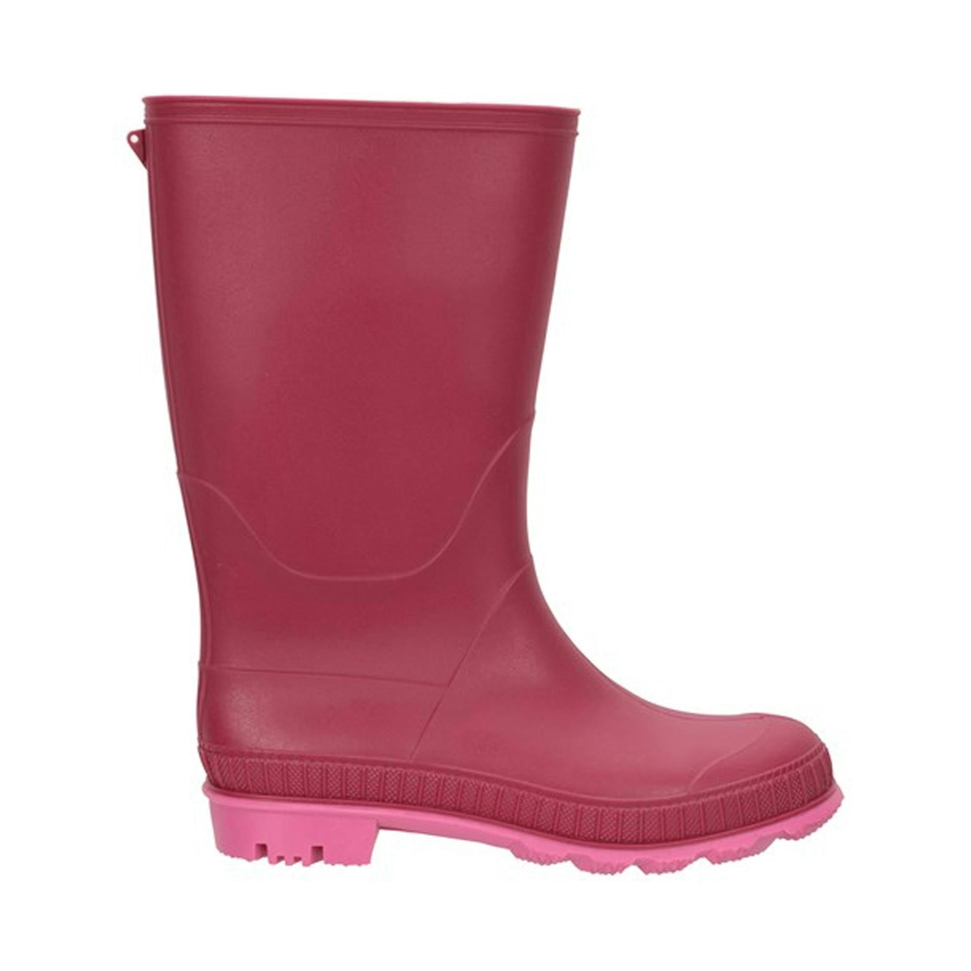 Mountain Warehouse Childrens/Kids Plain Wellington Boots - Berry - 3 Uk - Berry