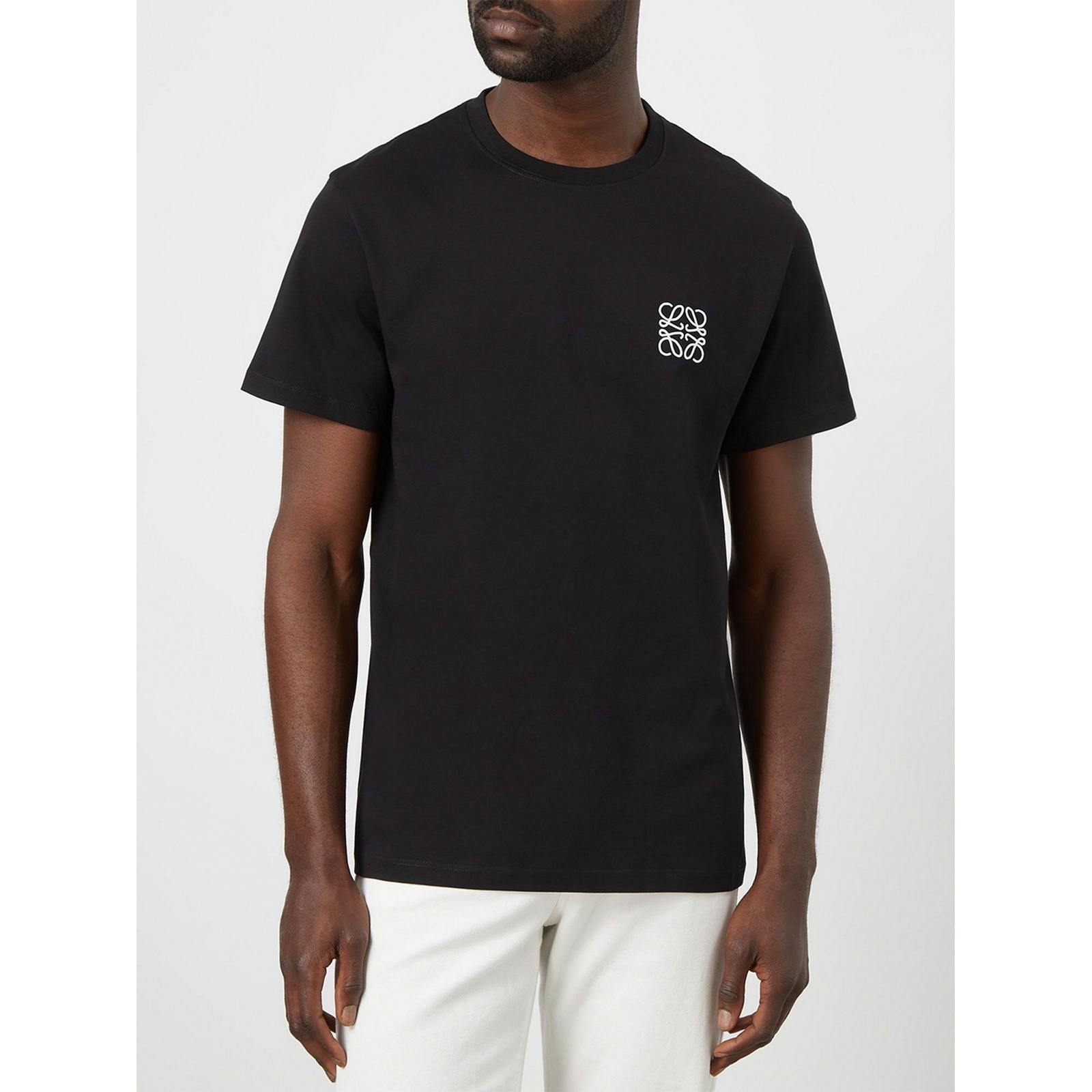 Loewe Black Anagram Embroidered Logo T-Shirt In - Xxl