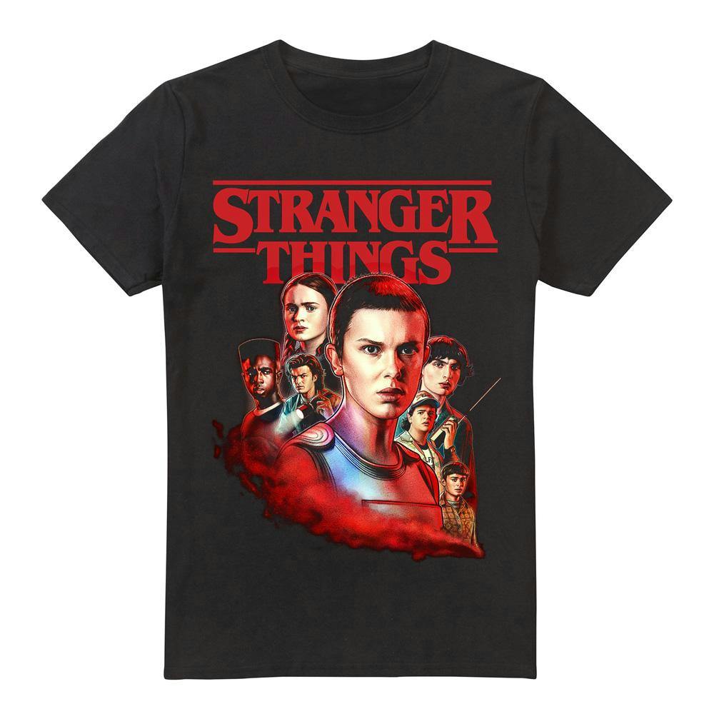 Stranger Things Men's Black Hawkins Heroes Poster T-Shirt - Xl