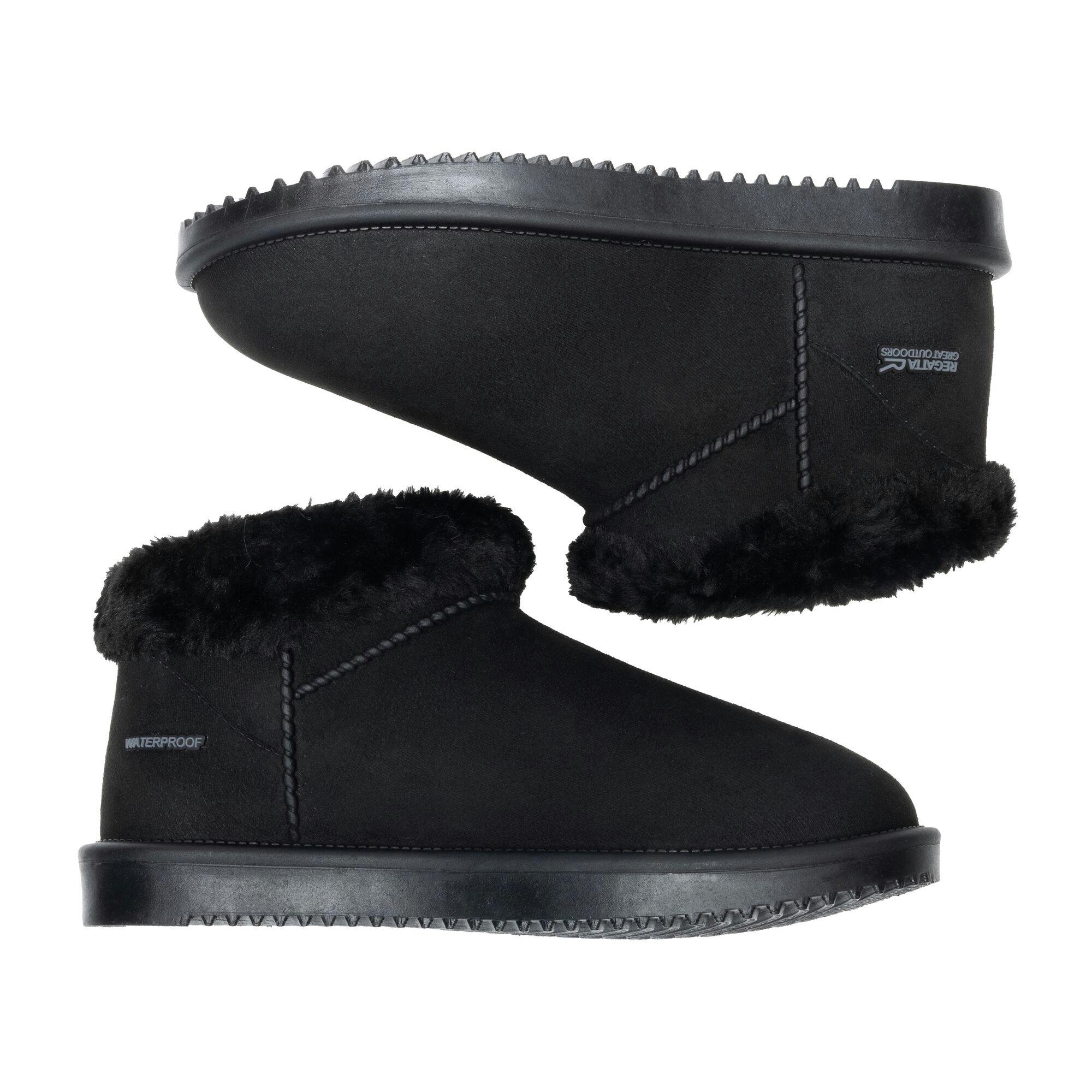 Regatta Women's Black Risley Borg Boots - 5 Uk - 100% Mixed