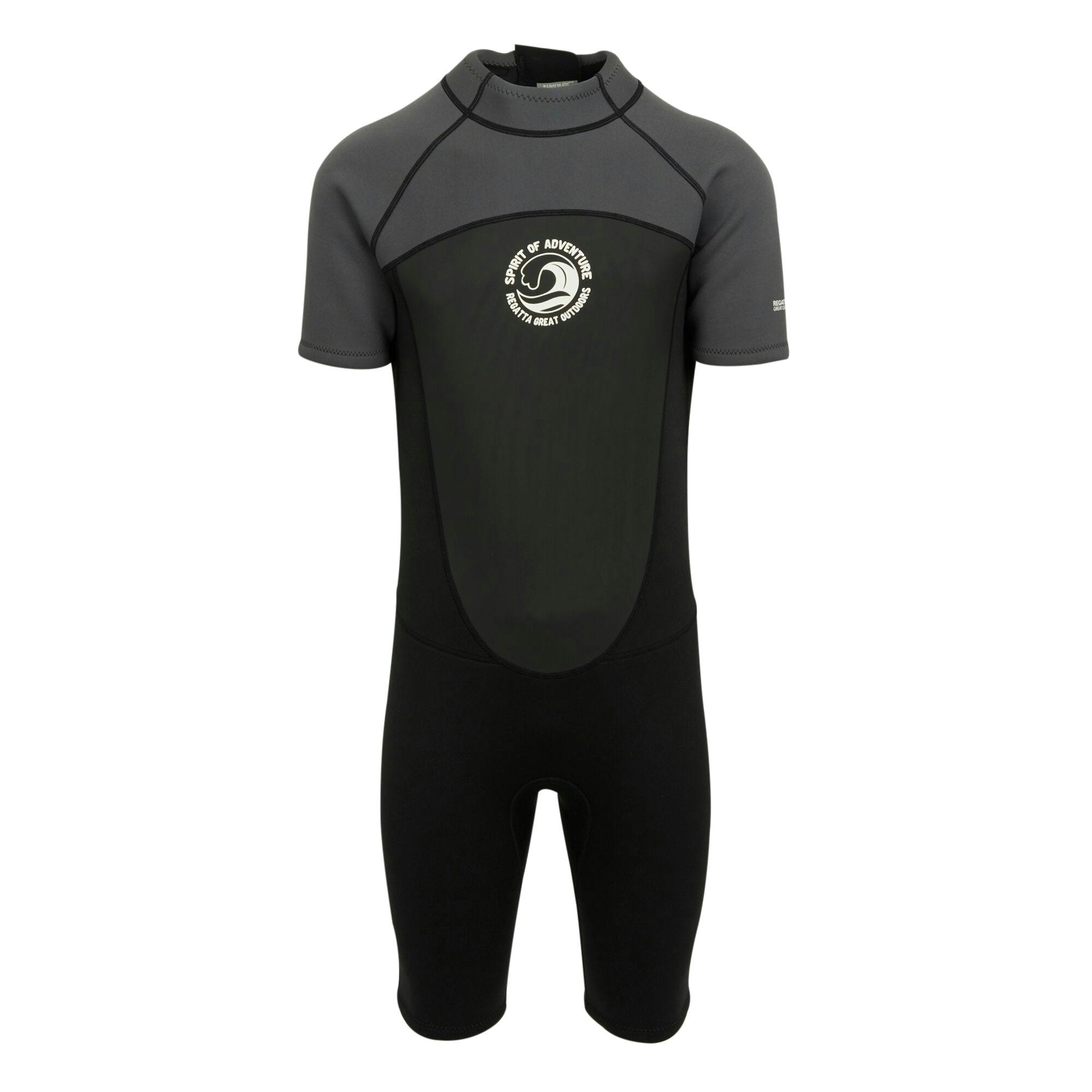 Regatta Men's Black/Dark/Grey Shorty Wetsuit - / Grey/White - L-Xl - / Grey/White