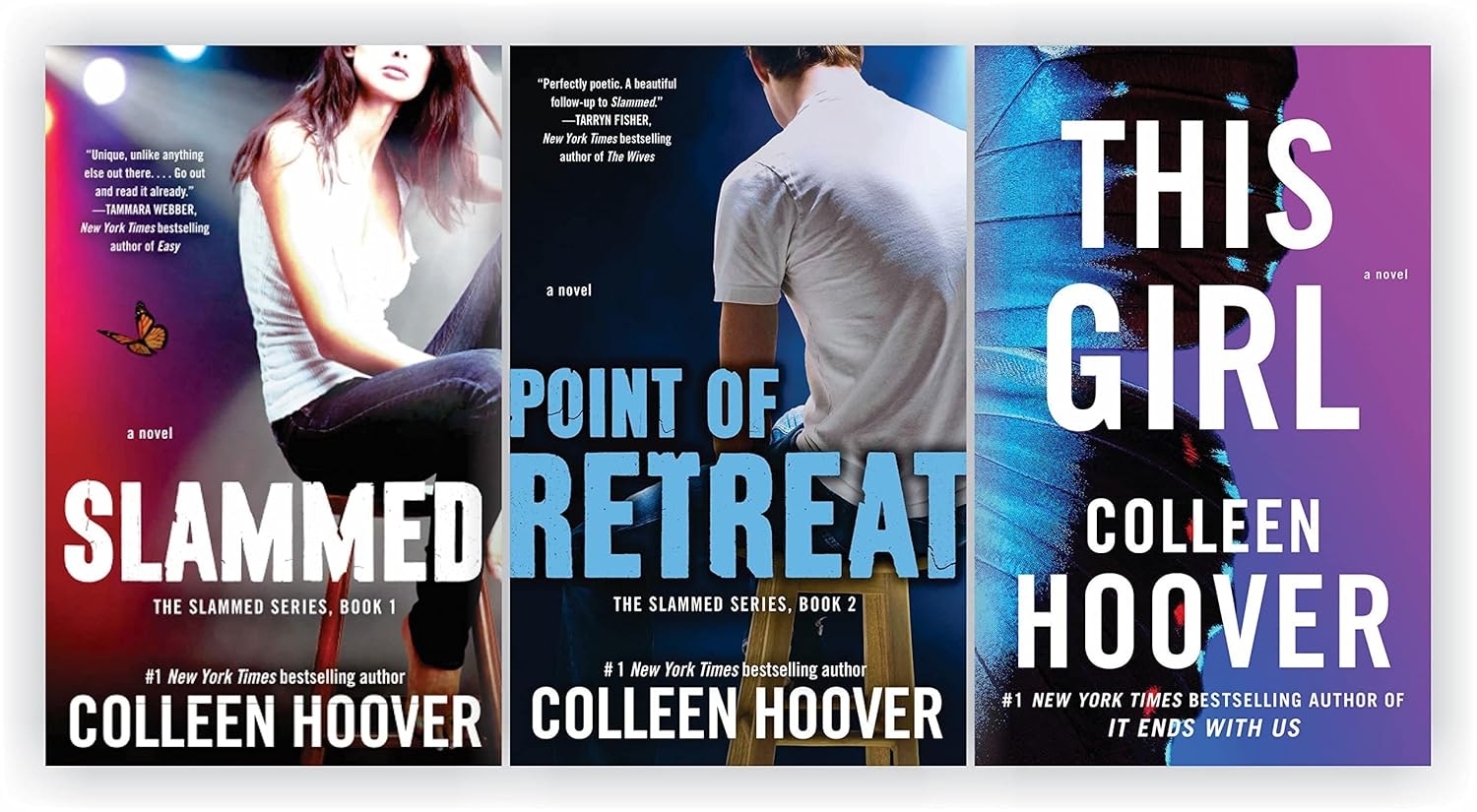 Simon & Schuster Ltd Girls Colleen Hoover Slammed Series 3 Book Set Slammed, Point Of Retreat, This