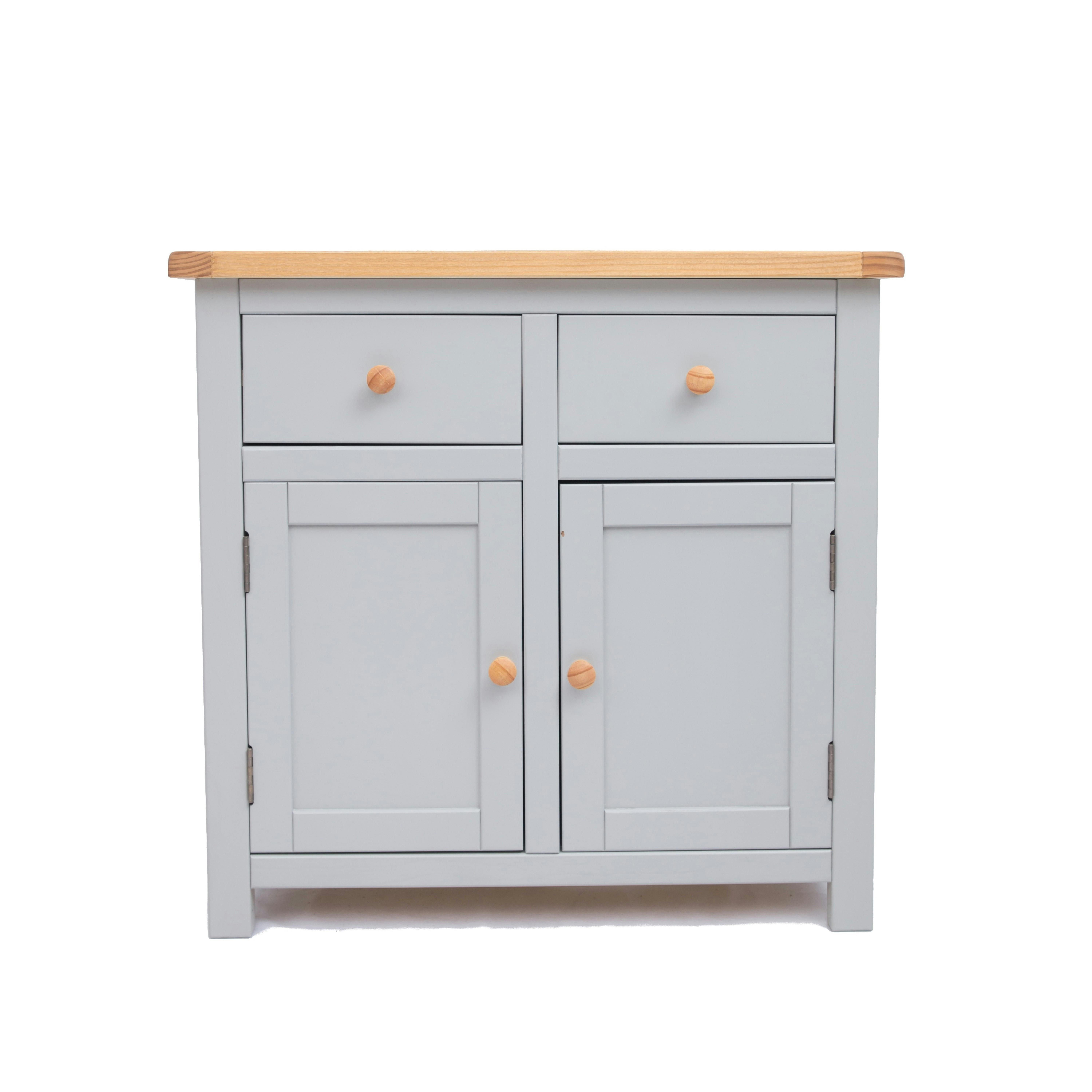 Cabinet Bits Light/Grey Argenta 2 Drawer 2 Door Sideboard Wood Knob