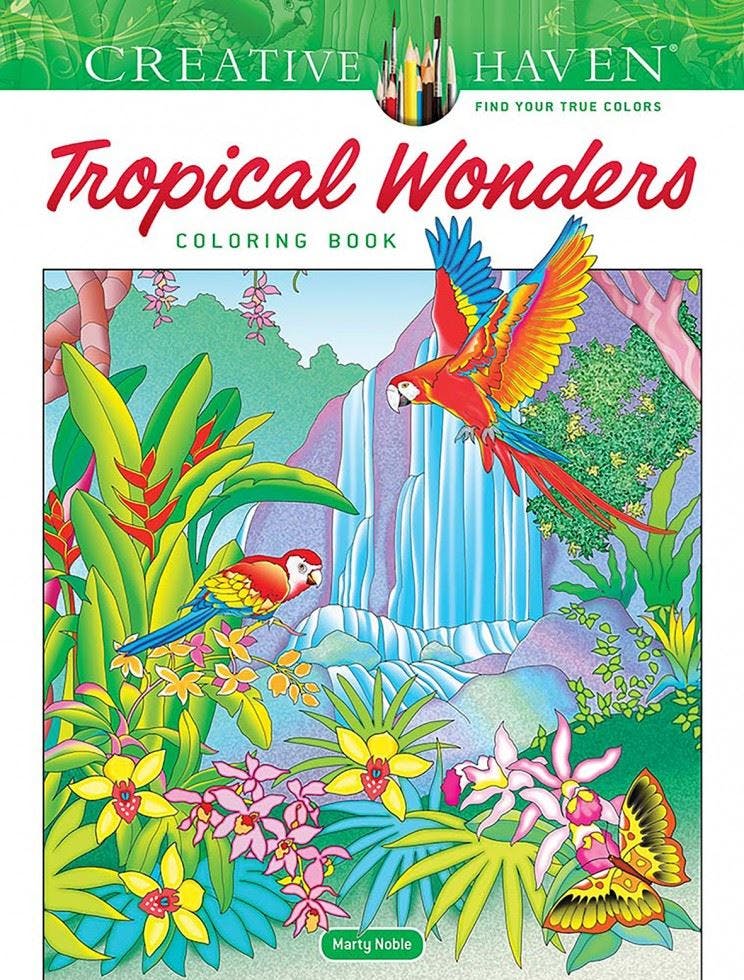 Creative Haven Tropical Wonders Coloring Book by Marty Noble NEW - Image 7