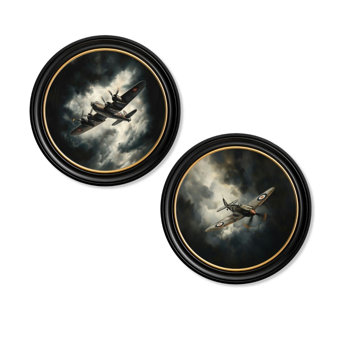 Rackhams Fighting Jets - 70 X 70Cm - Oxford Round - Collection Of 2