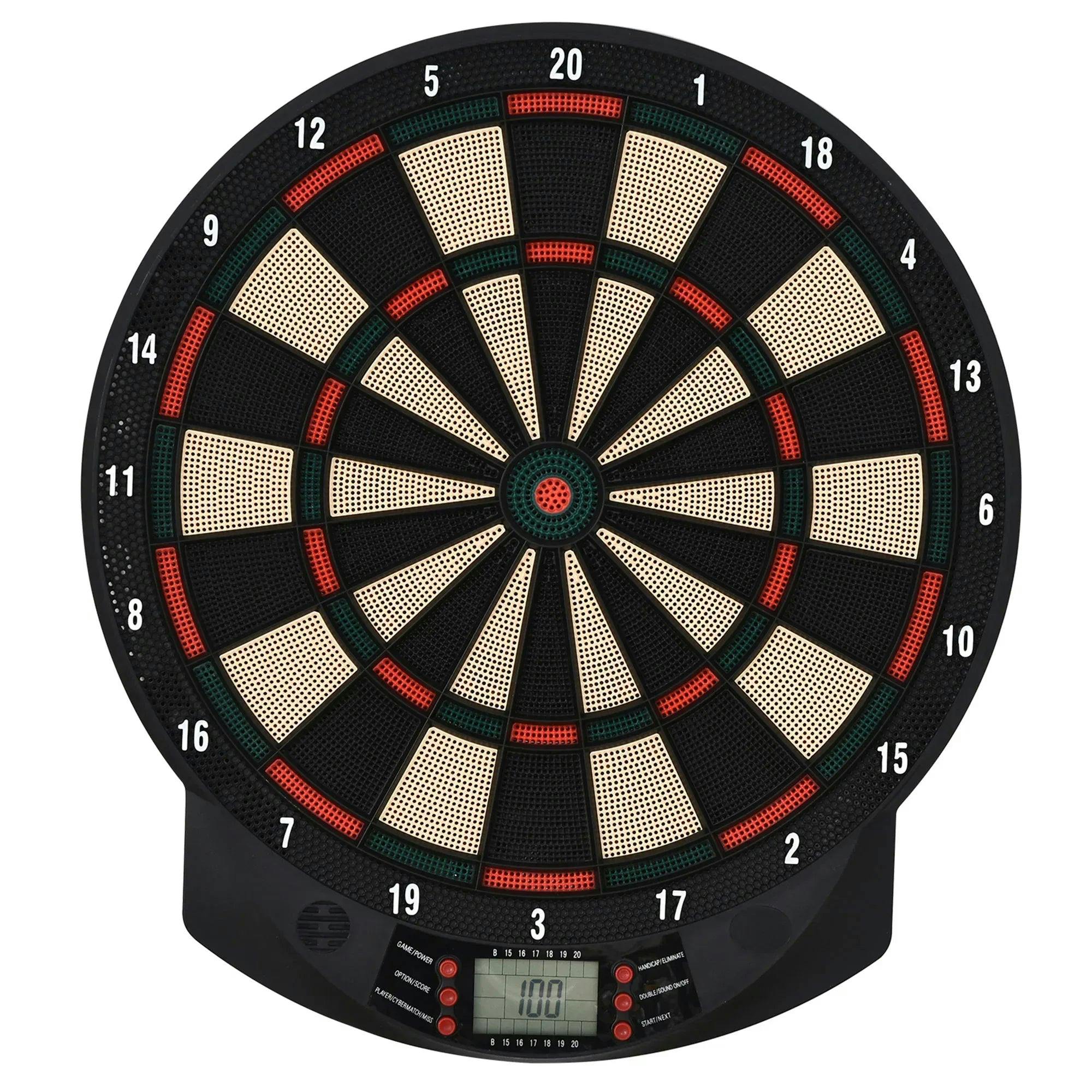 HOMCOM Electronic Dartboard 26 Games, 185 Variations Option with 6 Darts in Black - Image 6