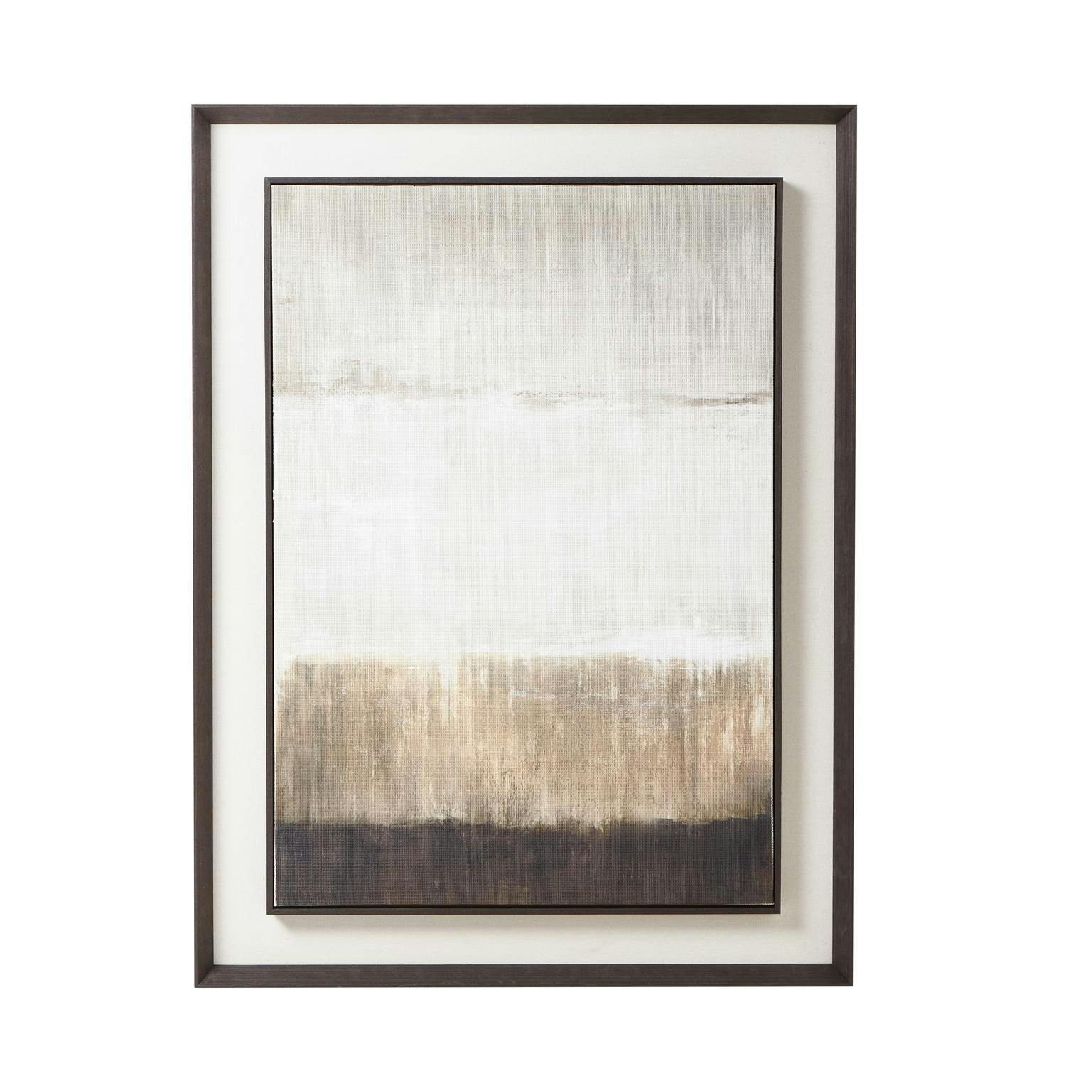 Hill Interiors Brown/White/Grey Moderno Linen Framed Print - One Size