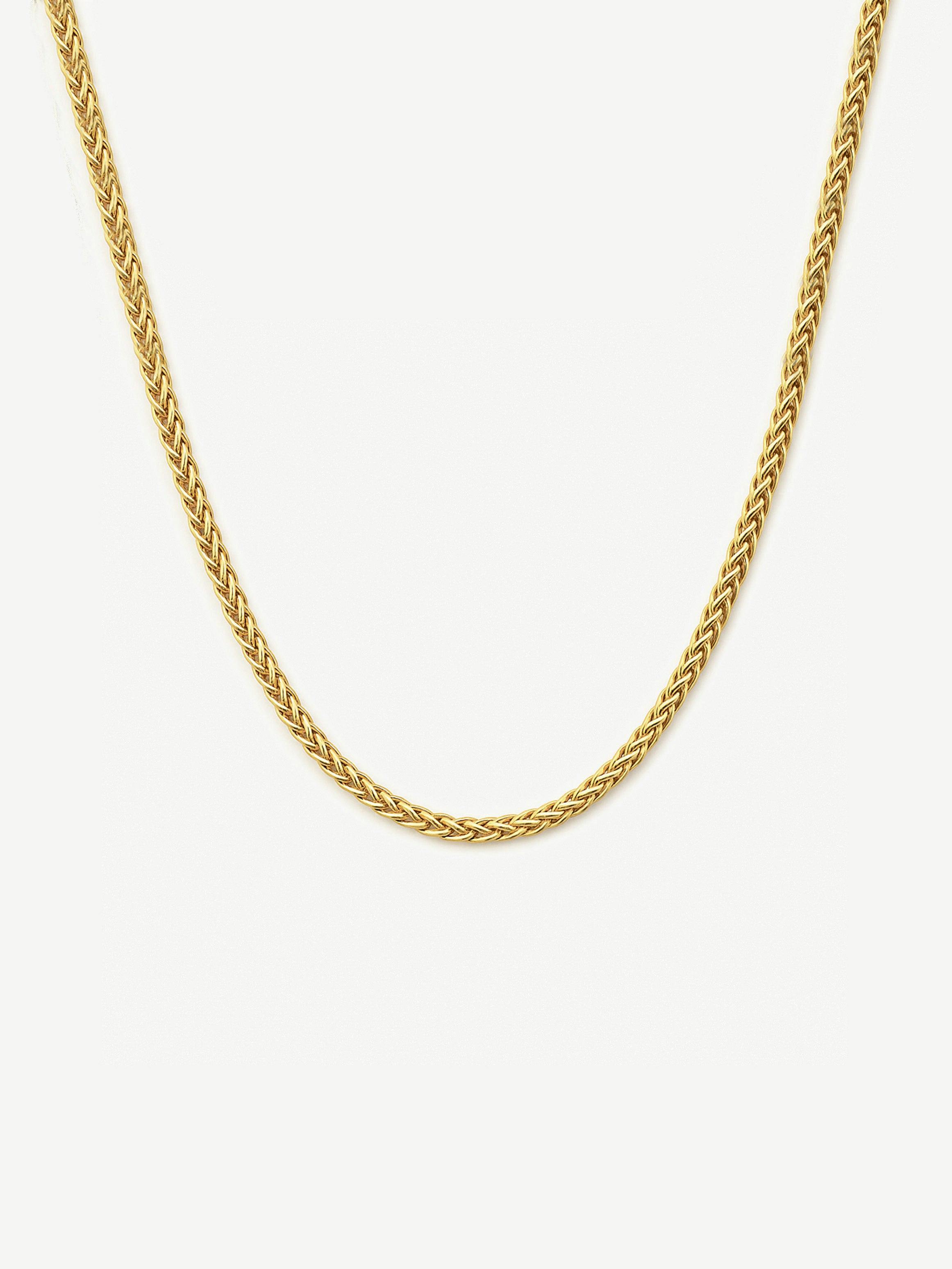 Muchv Men's Gold Twisted Chain Necklace - 60Cm - 2Mm