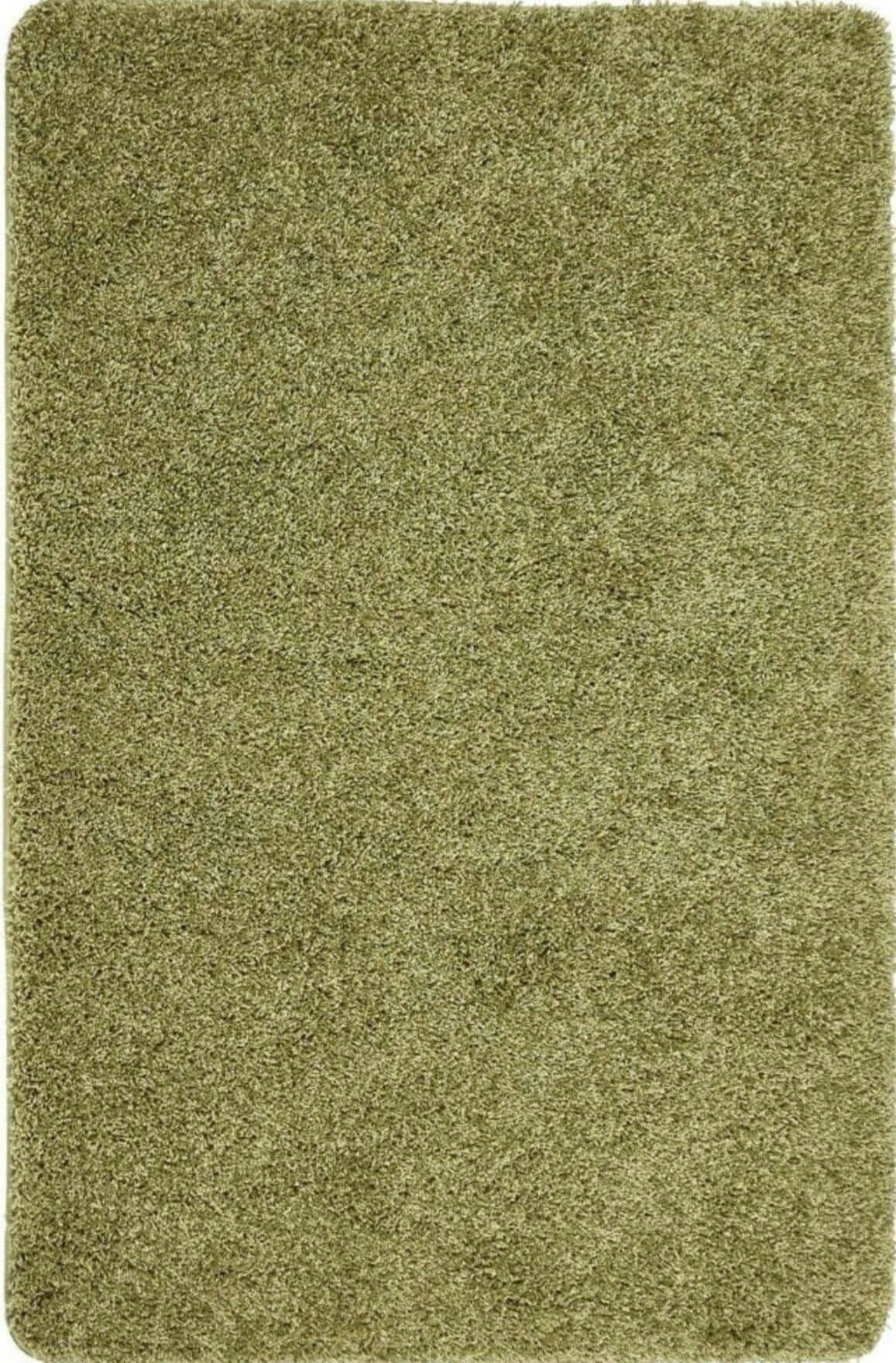 Rackhams Green Washable Olive Shaggy Rug - 100X150 Cm