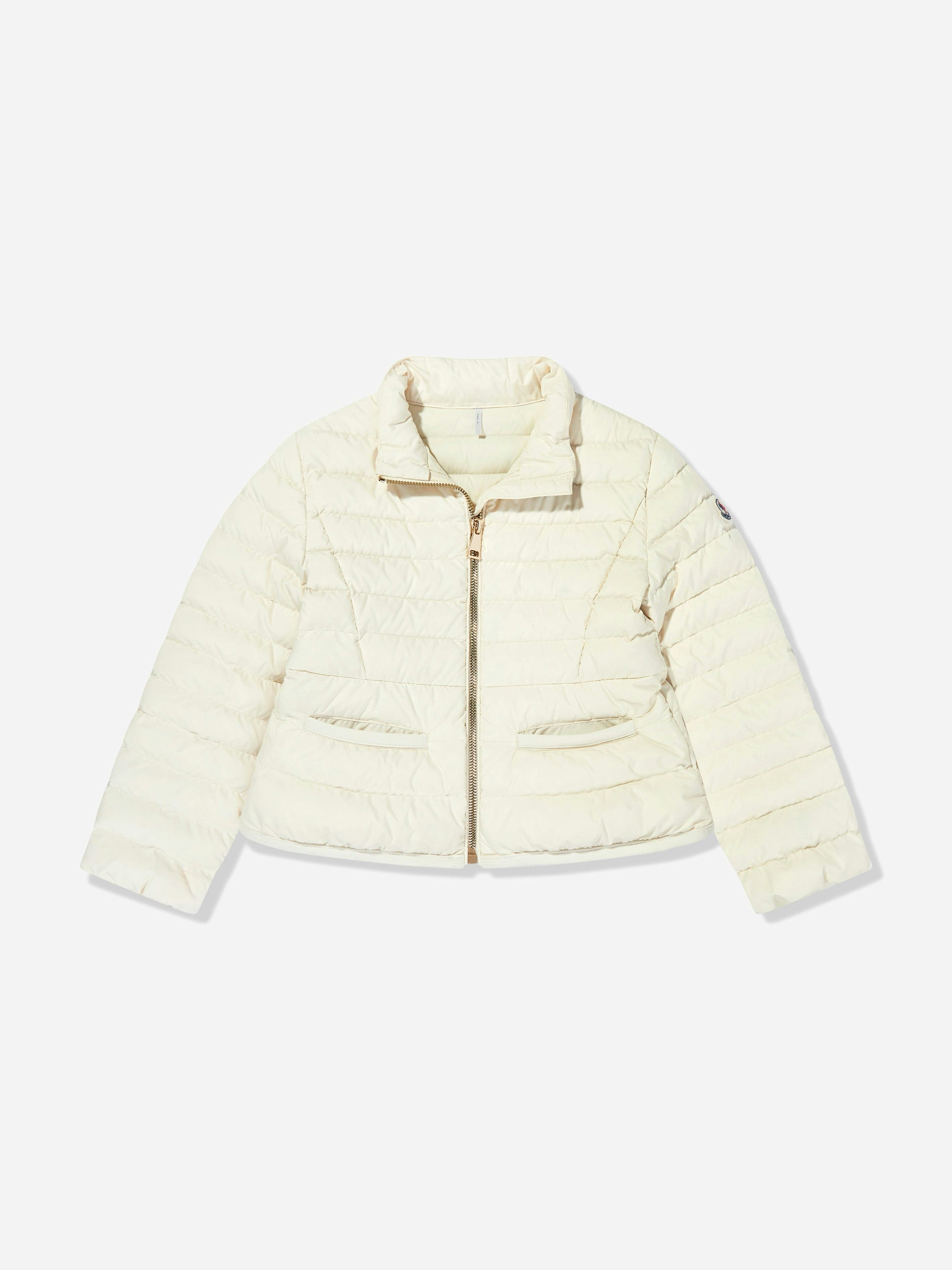 Moncler Enfant Girls Ivory Down Padded Dimase Jacket In - 8 Yrs