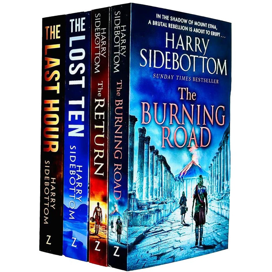 Zaffre Harry Sidebottom Collection 4 Books Set (The Burning Road, The Return, The Lost Ten, The Last Hour)