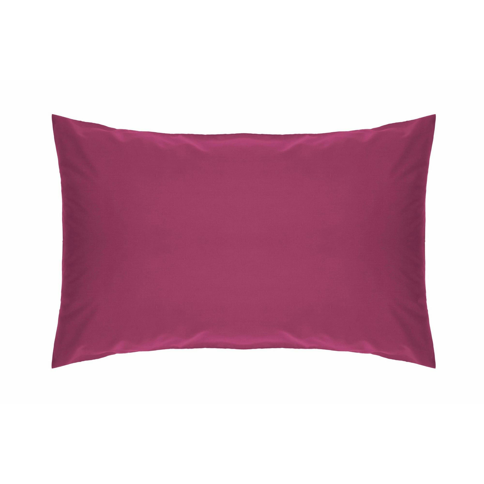 Belledorm Fuchsia Easycare Percale Housewife Pillowcase - One Size - 50% Cotton/50% Polyester